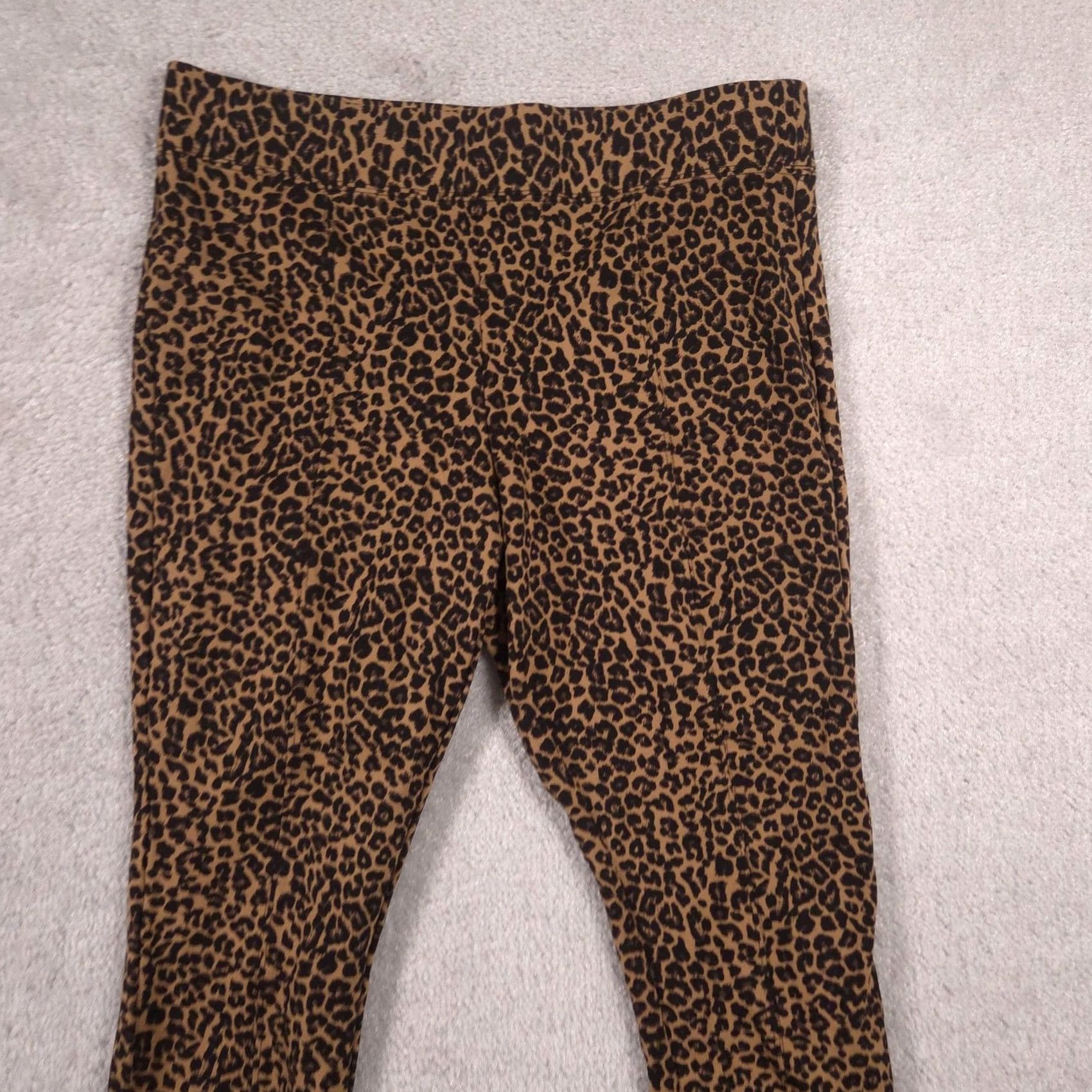 Old Navy Old Navy Stevie Leggings Womens M Brown Leopard Mid Rise Ankle Stretch Pants Size 32" / US 10 / IT 46 - 3 Thumbnail