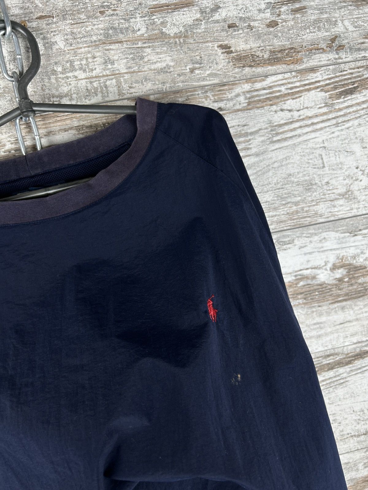 Polo Ralph Lauren Mens Vintage distressed Polo Ralph Lauren nylon sweatshirt Size US XXL / EU 58 / 5 - 4 Thumbnail