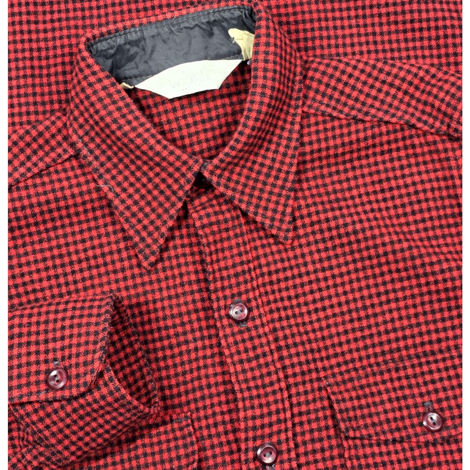 Vintage VINTAGE Woolrich Wool Shirt Mens Long Sleeve M Flannel Red Black Plaid Button Up USA Size US M / EU 48-50 / 2 - 2 Thumbnail