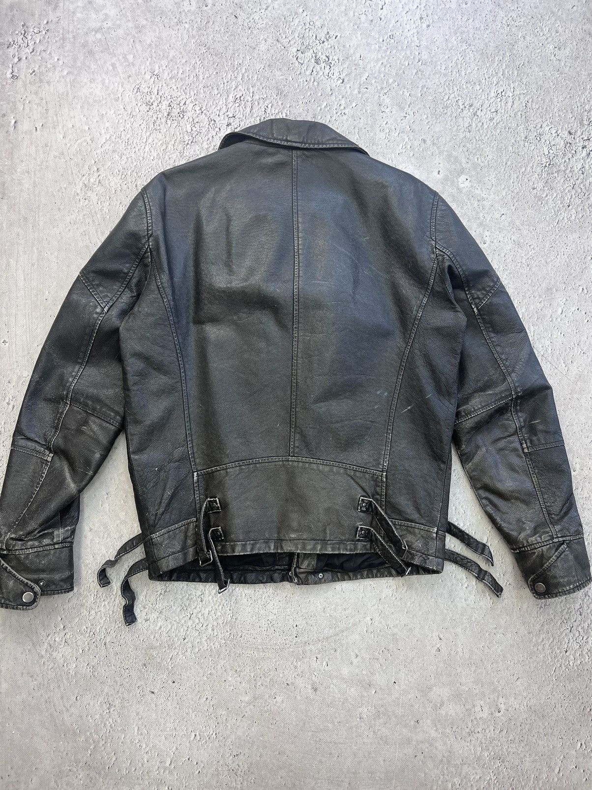 Leather Vintage Avantgarde Biker Cropped Leather Jacket Size US M / EU 48-50 / 2 - 8 Thumbnail
