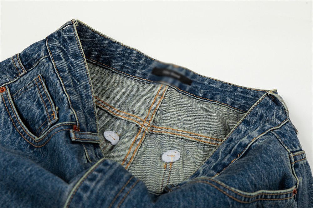 Jean American-style washed straight leg jeans vintage style Size US 32 / EU 48 - 4 Thumbnail