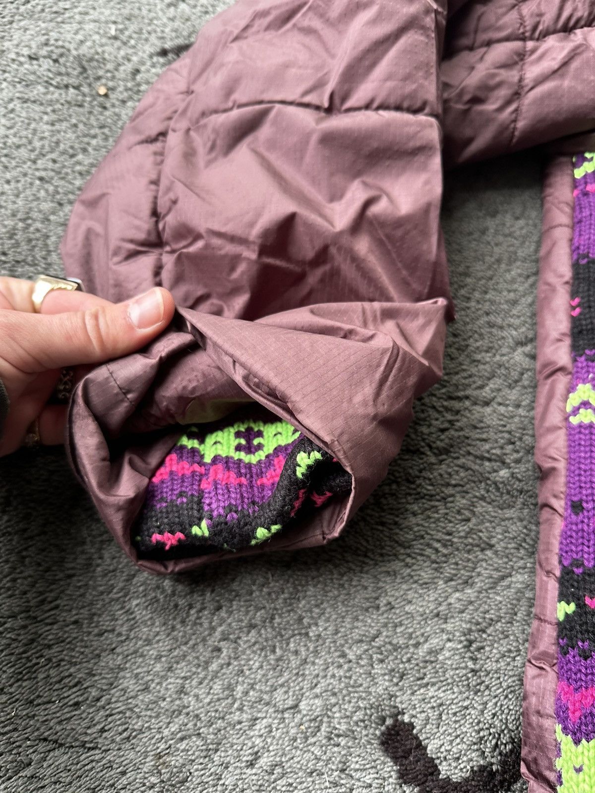 Final Home Final Home Purple Knit Puffer Jacke Size US M / EU 48-50 / 2 - 11 Thumbnail