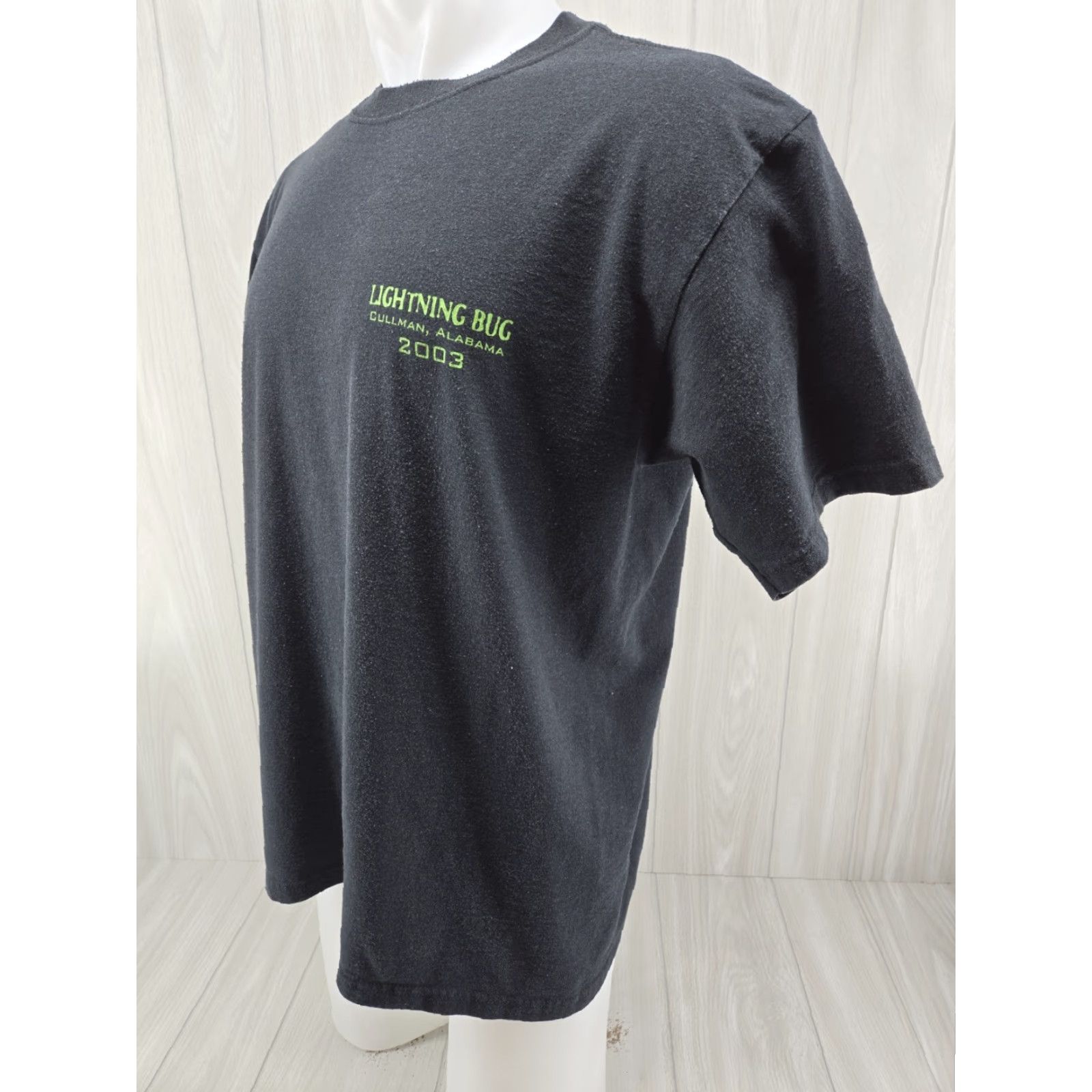 Anvil VINTAGE DISTRESSED Lightning Bug The Movie Cullman Alabama Shirt Men's Large Shirt Black 90s Movie theme Mens Size US L / EU 52-54 / 3 - 5 Thumbnail