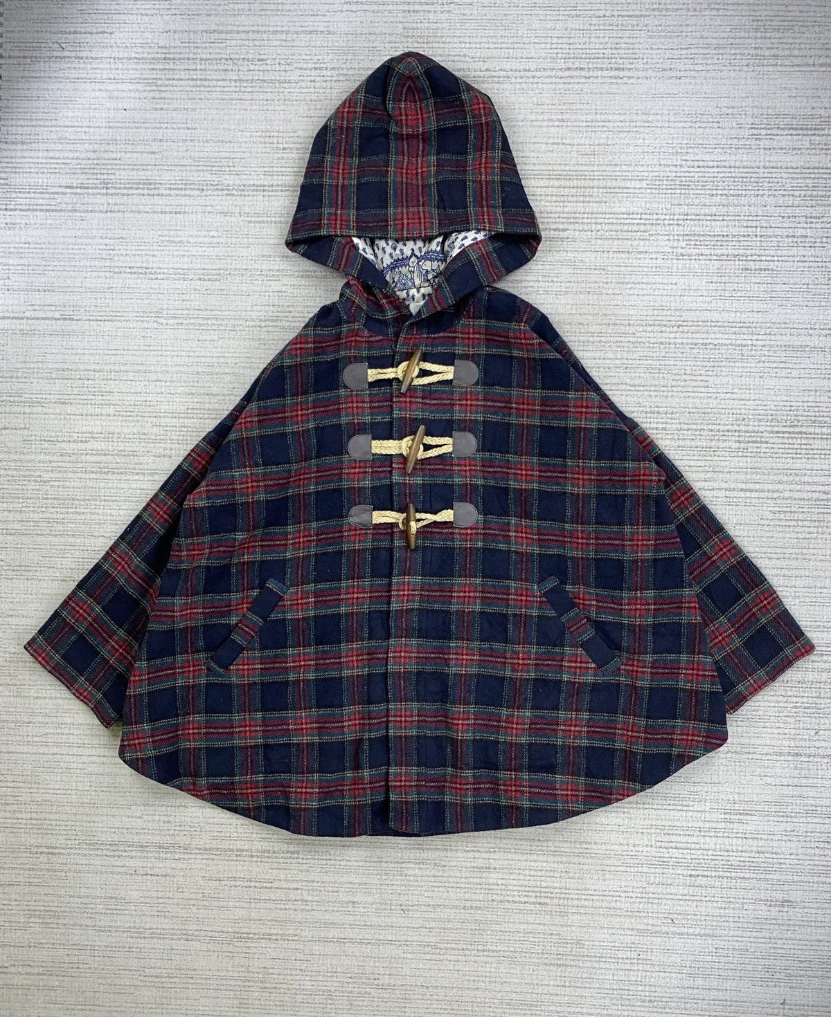 Ne-Net Vintage Issey Miyake Ne-Net Checked Batwing Duffle Jacket Size US M / EU 48-50 / 2 - 1 Thumbnail