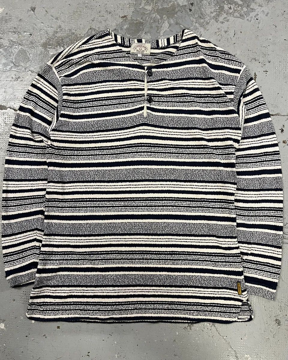 Armani 1990s Armani Navy & White Striped Shirt Size US XL / EU 56 / 4 - 1 Thumbnail