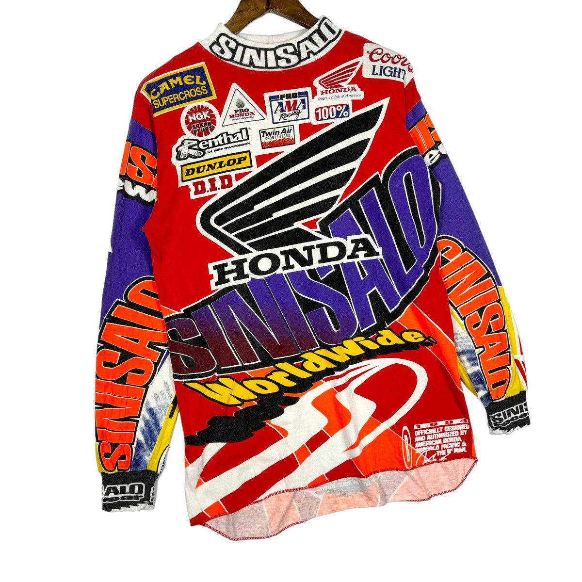 Fox Racing × Honda × Sports Specialties Vintage 1994 Honda Sinisalo Motocross Jersey Size US M / EU 48-50 / 2 - 4 Thumbnail