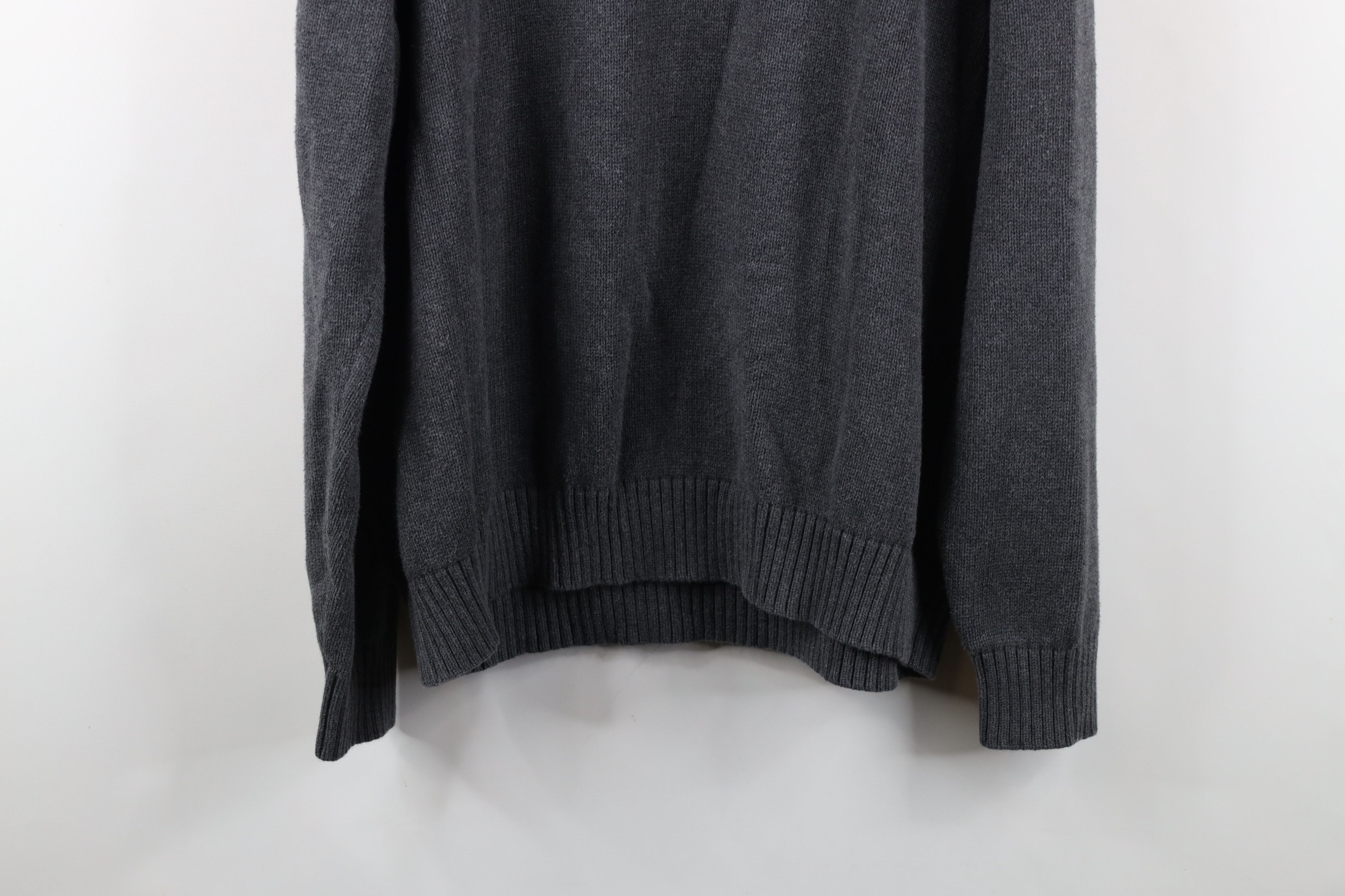 Vintage Vintage 90s Streetwear Blank Knit Crewneck Sweater Dark Gray Size US XL / EU 56 / 4 - 9 Thumbnail