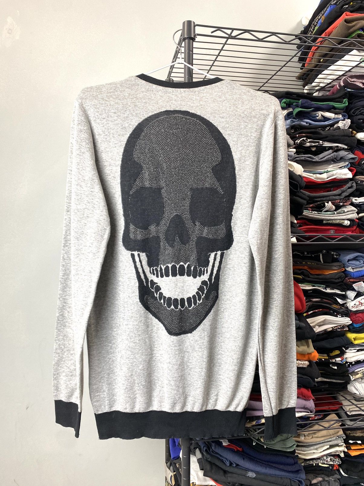 Philipp Plein 💥Rare! CRAZY Philipp Plein Rhinestones Scull Sweater Size US M / EU 48-50 / 2 - 1 Thumbnail