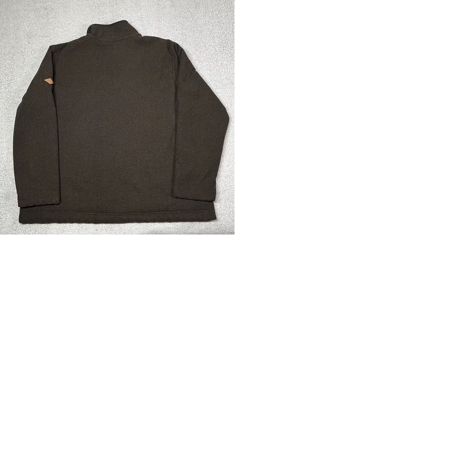 Orvis Orvis Pullover 1/4 Zip Sweater Men 2XL Brown Fleece Lined Mock Neck Jacket Outdoor Casual Winter/Vintage Style הצד Size US XXL / EU 58 / 5 - 9 Thumbnail