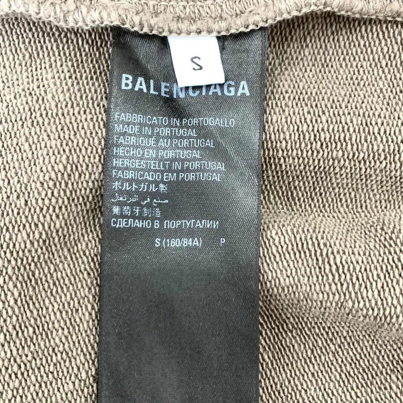 Balenciaga Balenciaga Brown Logo Embroidered Cotton Crewneck Sweatshirt Size US S / EU 44-46 / 1 - 3 Thumbnail