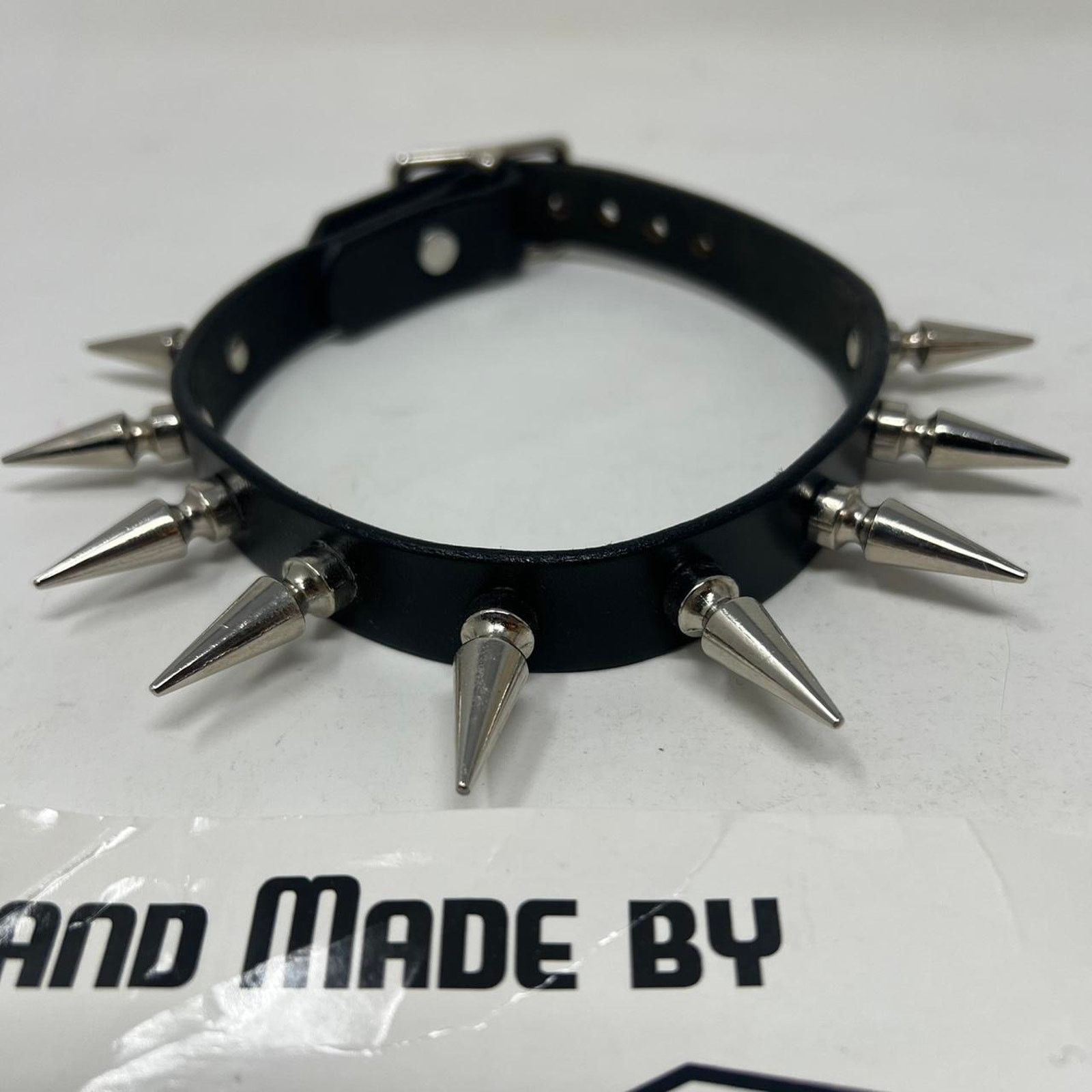 Seditionaries Dominion leather studded hand made punk choker Size ONE SIZE - 3 Thumbnail