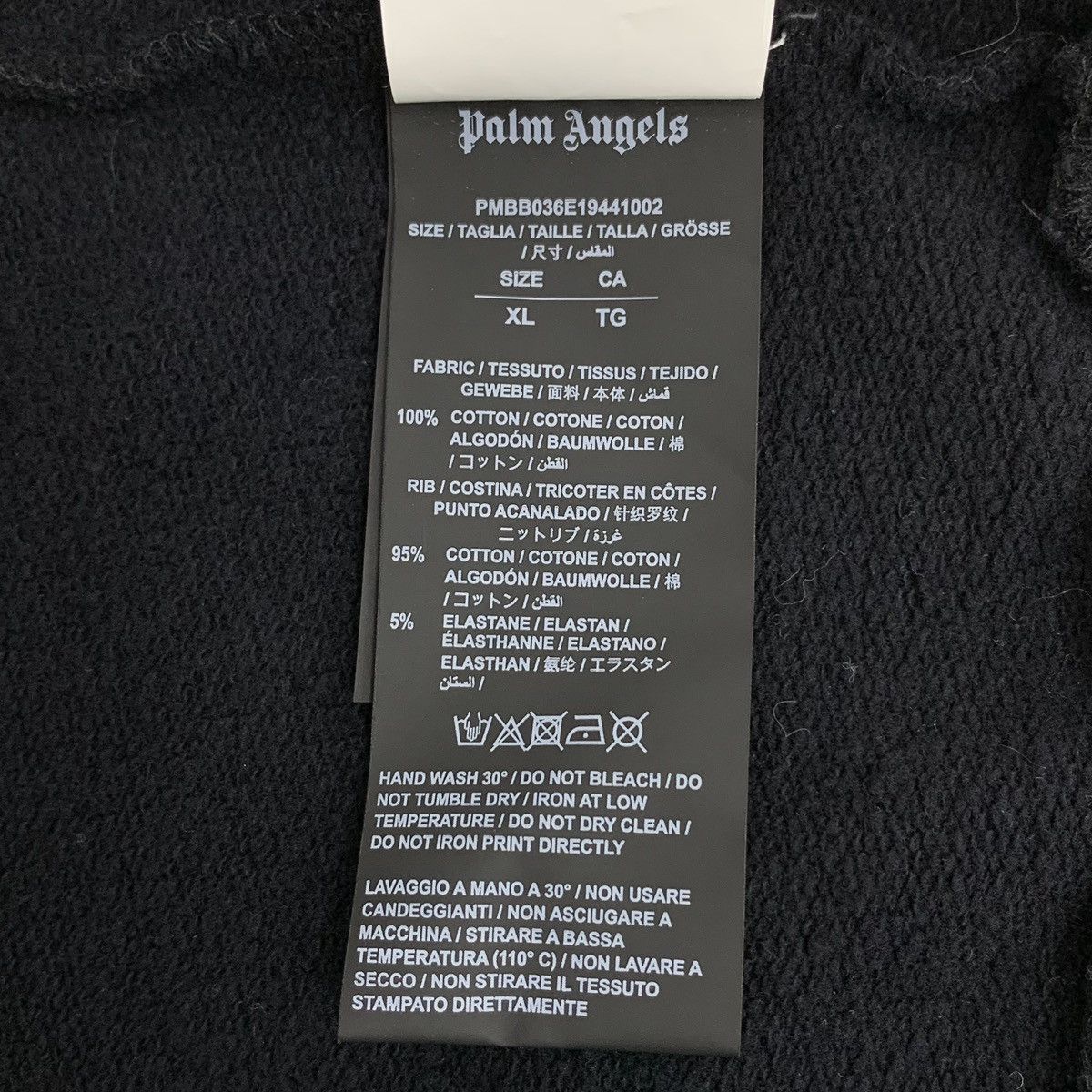 Palm Angels Palm Angels Black Hooded Drawstring Sweatshirt K26WX Size US XL / EU 56 / 4 - 7 Thumbnail
