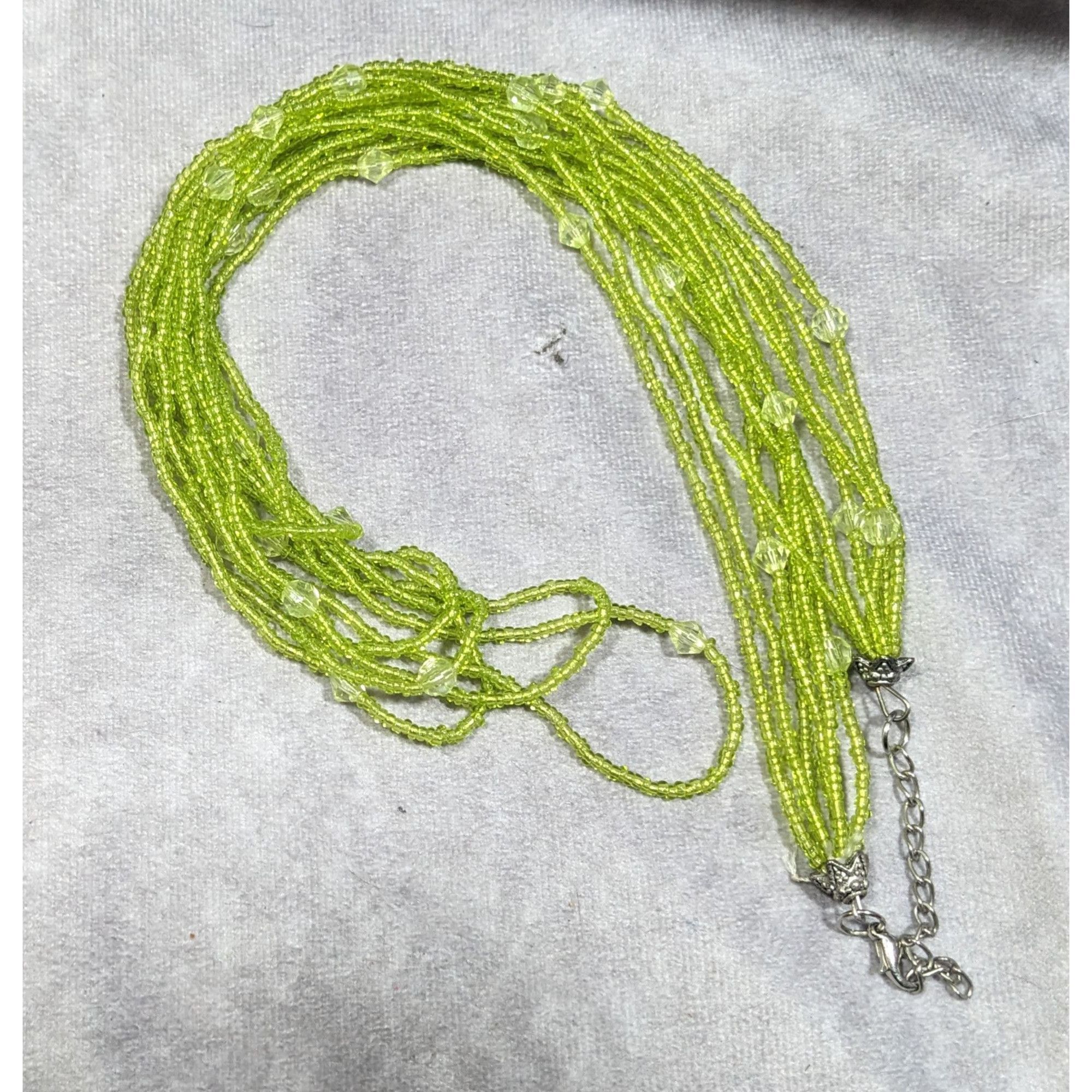 Other Lime Green Glass Multilayer Beaded Necklace Size ONE SIZE - 8 Thumbnail