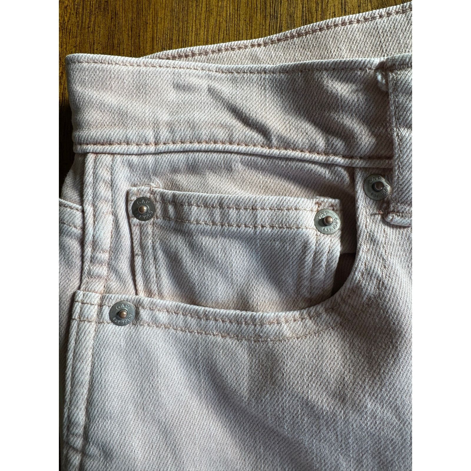 Gap GAP High Rise Vintage Slim Jeans Soft Pink 10/30R Size 32" / US 10 / IT 46 - 11 Thumbnail