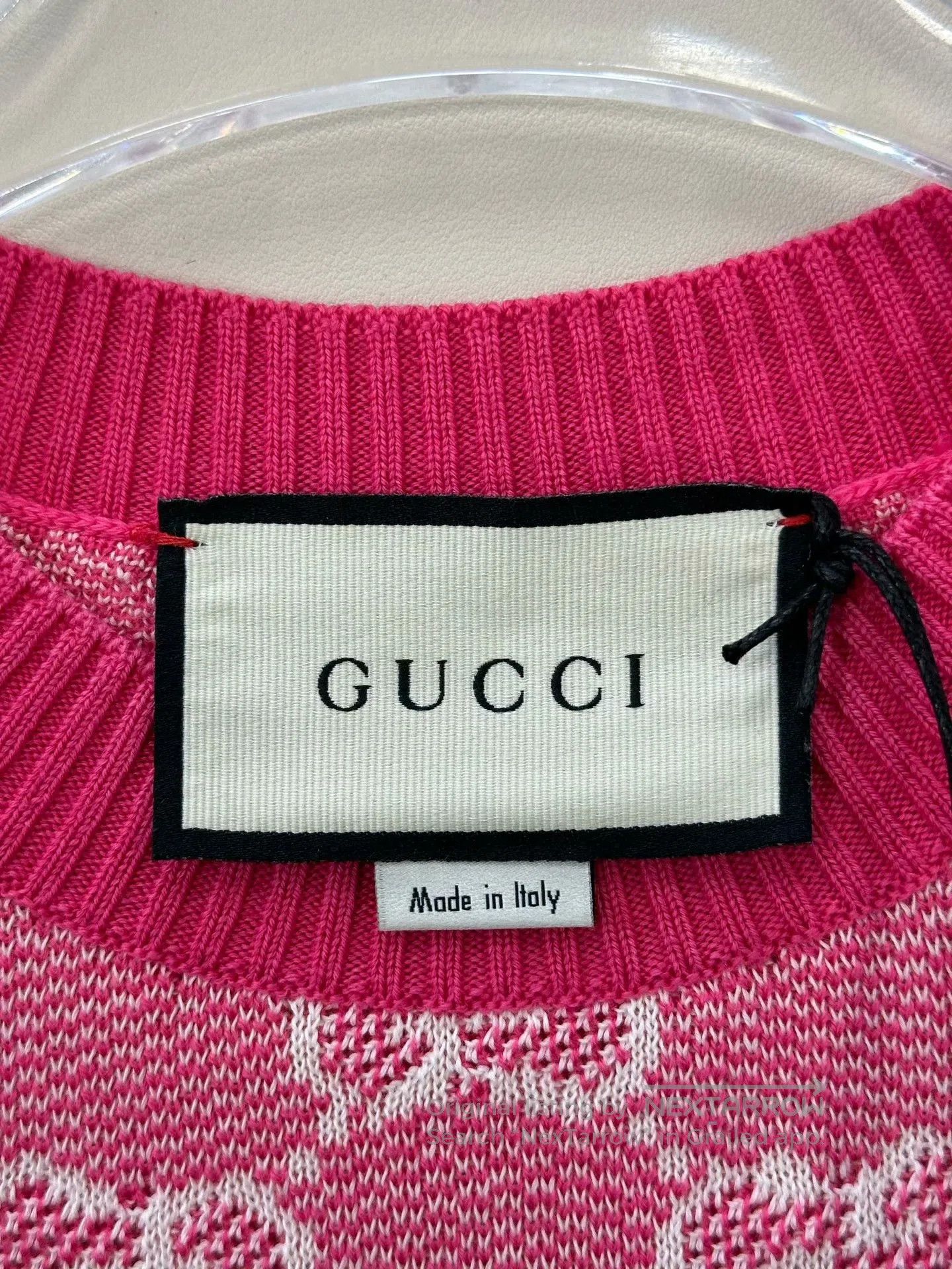 Gucci Guicci Pink Golden Buckle Full Print Knit Dress| Size XXS / US 00 / IT 34 - 3 Thumbnail