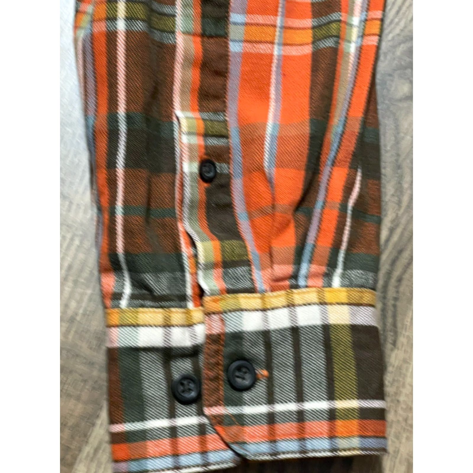 Vintage G.H. Bass & Co. Shirt Mens L Orange Green White Plaid Button Up Size US L / EU 52-54 / 3 - 4 Thumbnail