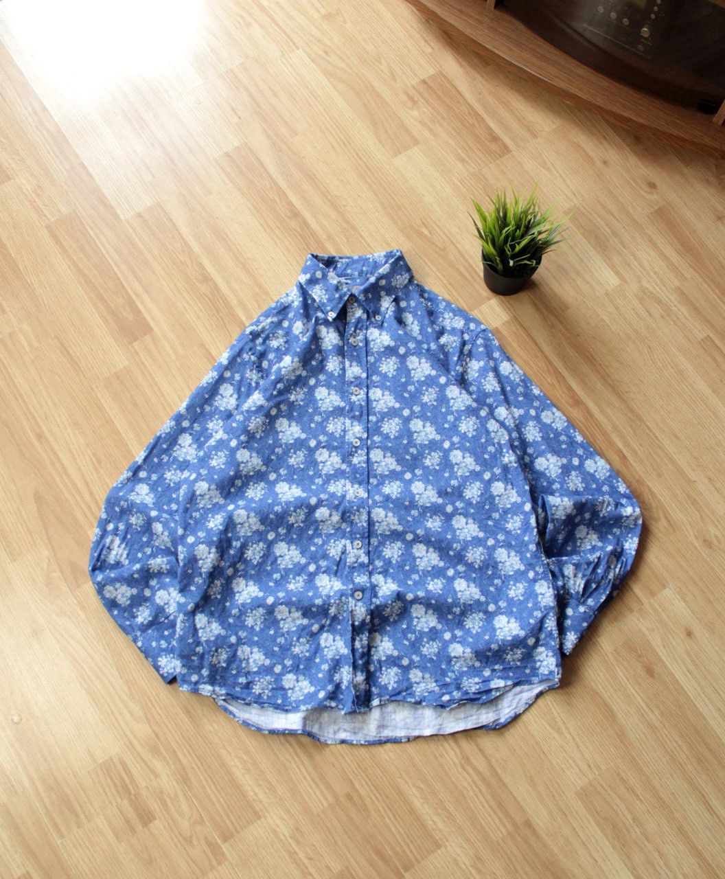 Canali 🔥 Canali Floral Button Up Long Sleeve Shirt Made in Italy Size US XL / EU 56 / 4 - 1 Thumbnail