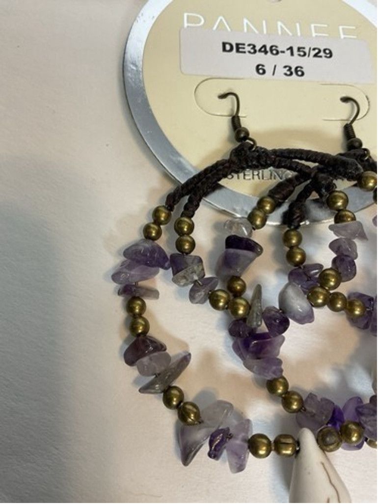 Other NWT Pannee Color Beaded Hoop Earrings Tone Dangle Drop 2.5" Size ONE SIZE - 4 Thumbnail