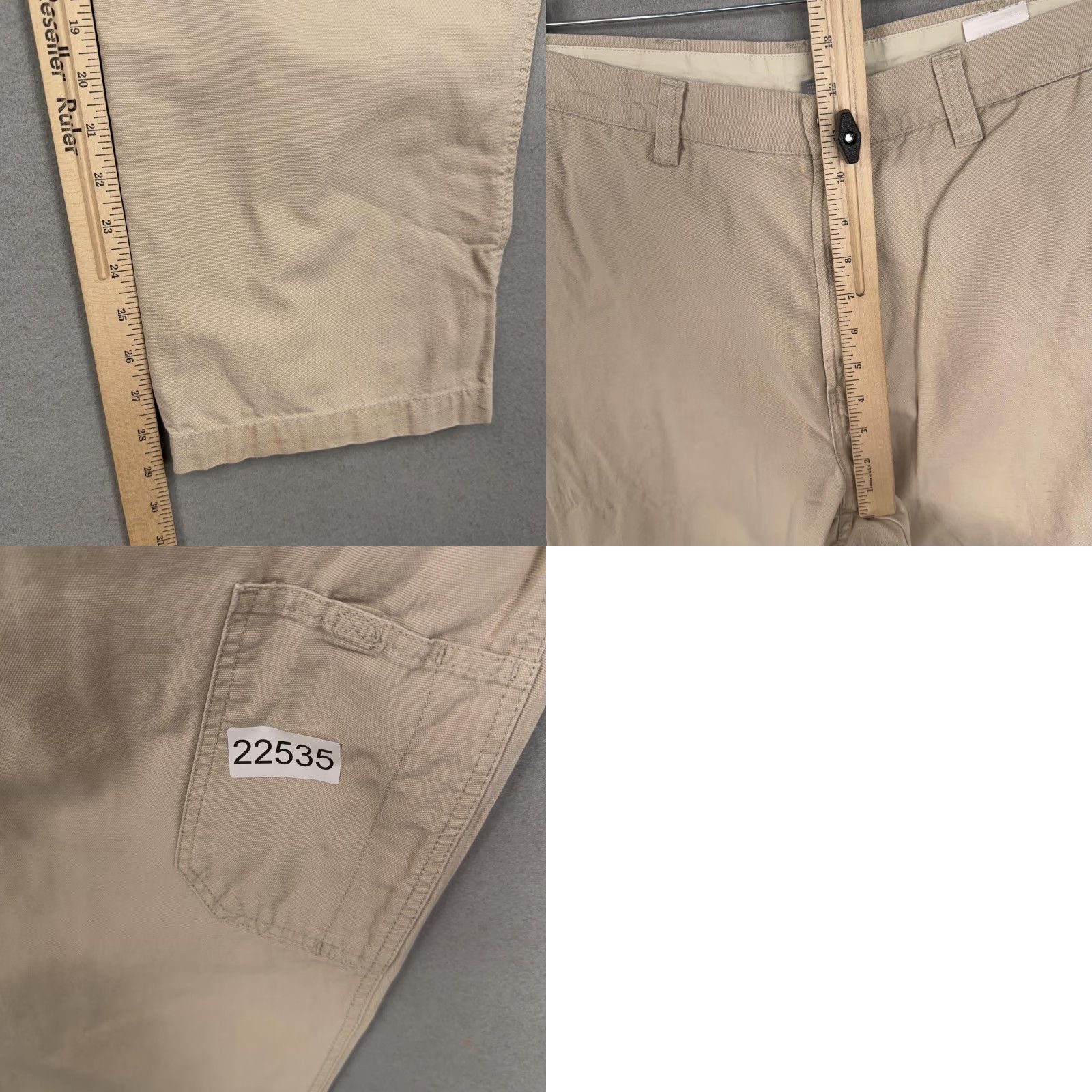 Vintage Columbia Pants Mens 36x30 Khaki Cotton Canvas Chino Pocket Hiking Work Mens Clothing Pants Size US 36 / EU 52 - 10 Thumbnail