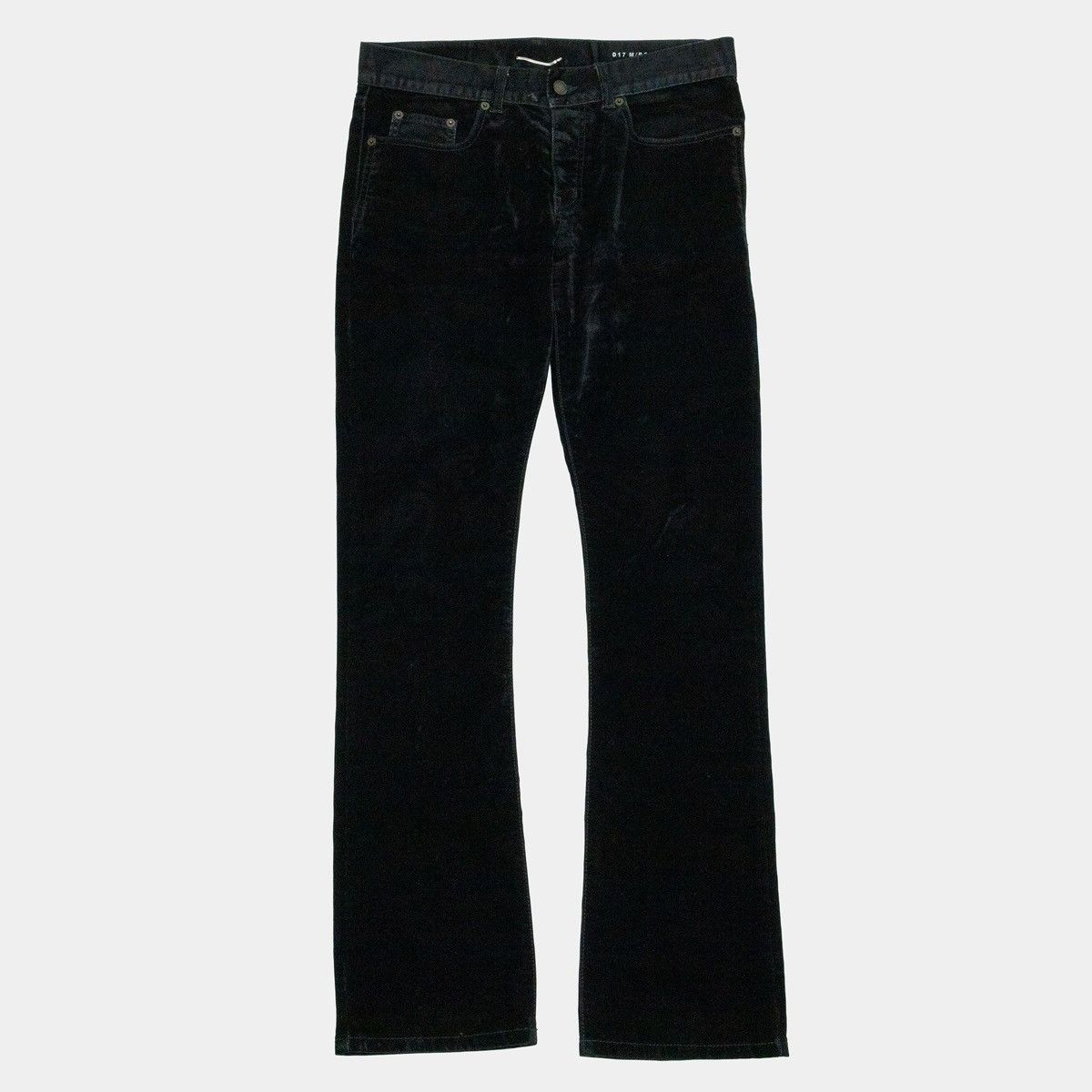 Saint Laurent Paris Saint Laurent 2018 D17 Flocked Velvet Bootcut Jeans Size US 30 / EU 46 - 1 Thumbnail