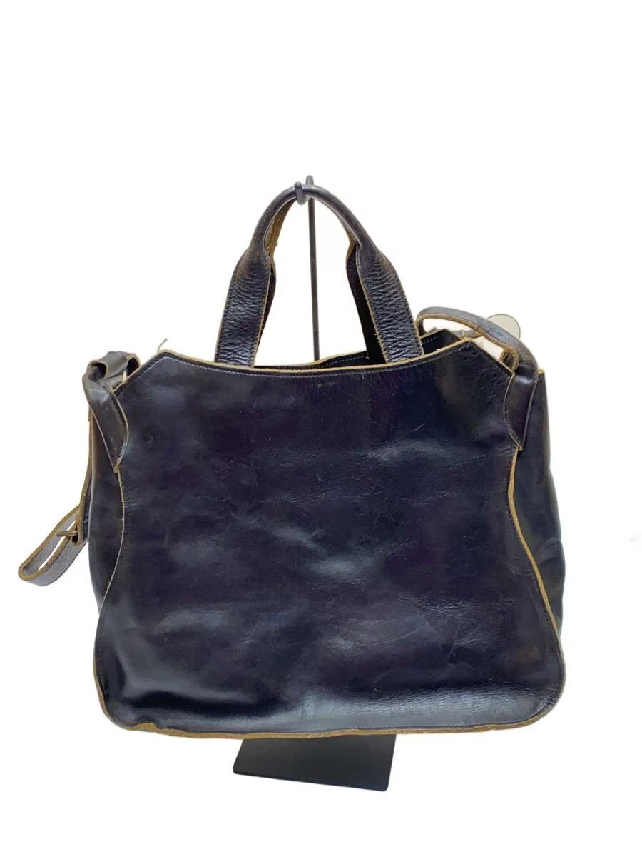 Yohji Yamamoto YOHJI YAMAMOTO Tote Bag/Leather/Black Size ONE SIZE - 1 Thumbnail