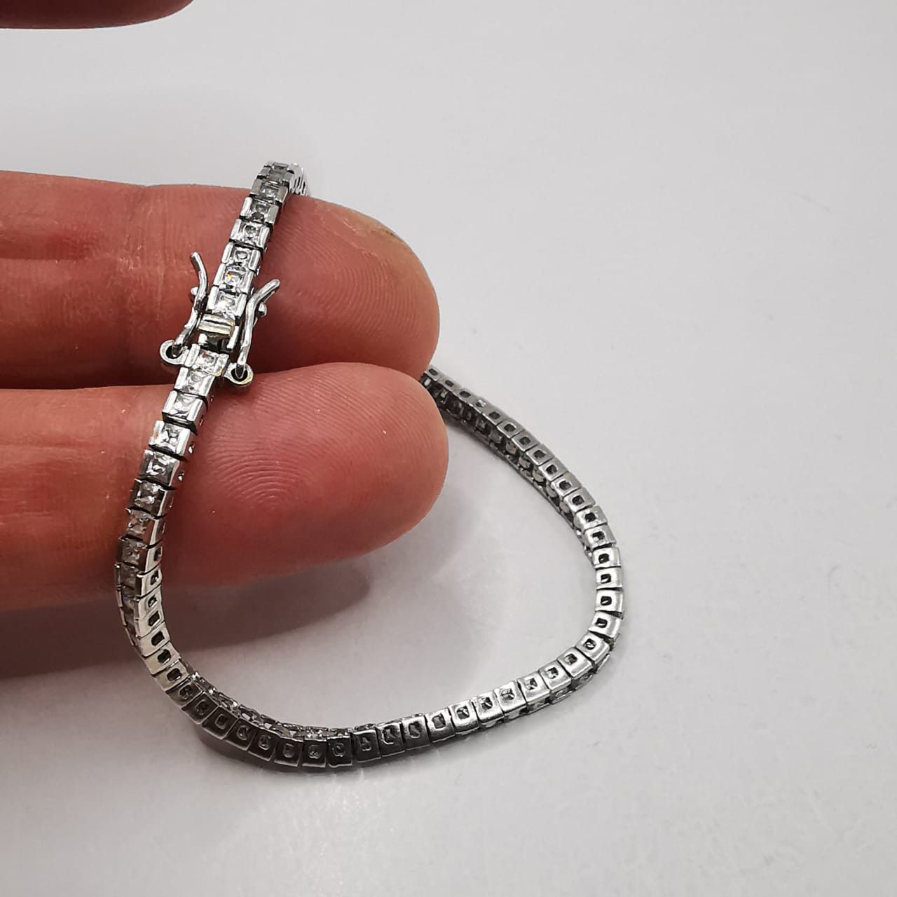 Vintage Vintage Bracelet Jewelry,925 Sterling Silver Zircon 7,93g Size ONE SIZE - 7 Thumbnail