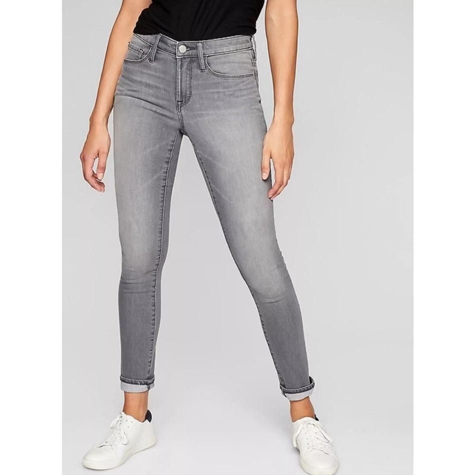 Athleta Athleta Sculptek Stretch Skinny Graywash Active Jeans Size 6 Size 28" / US 6 / IT 42 - 2 Thumbnail