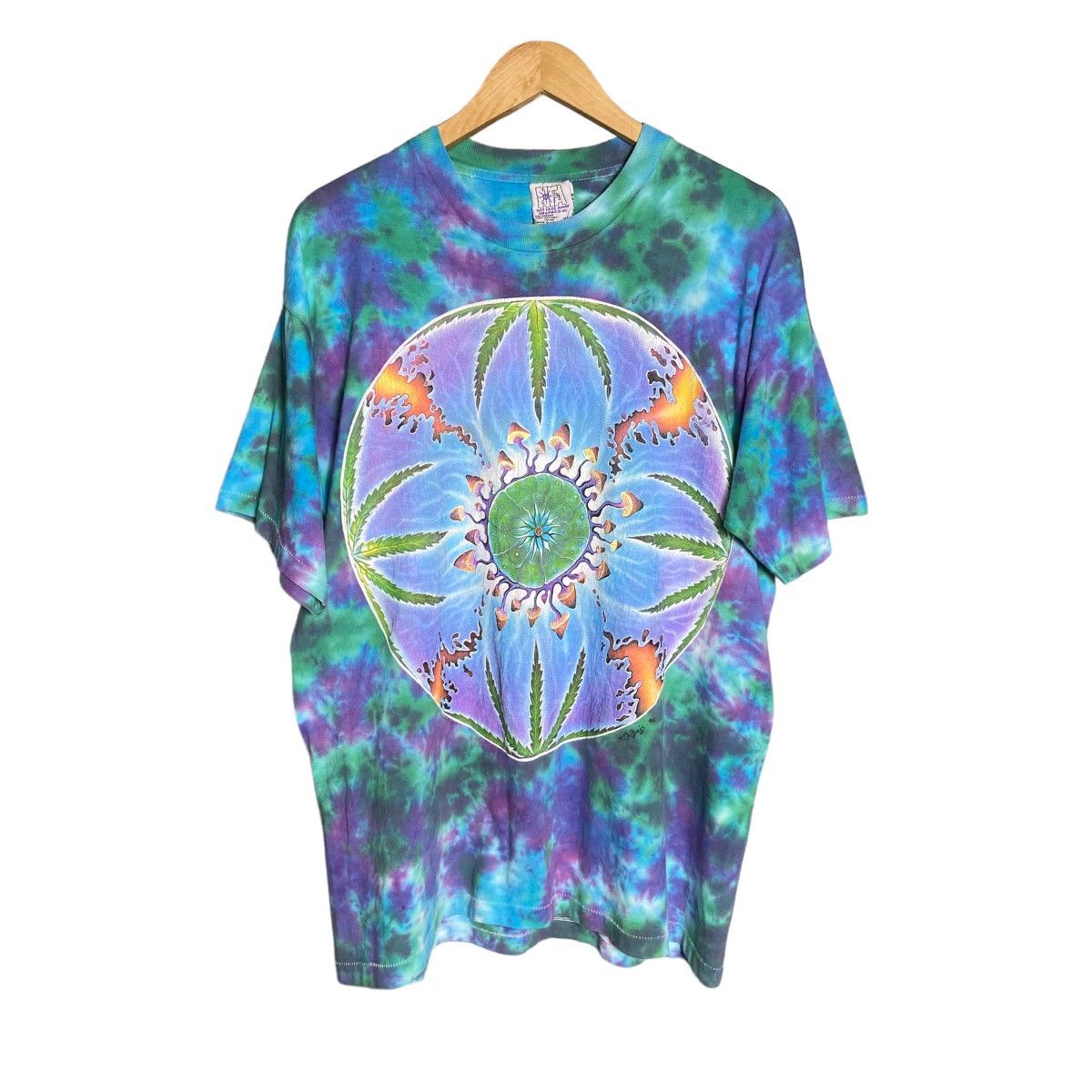 Band Tees Vintage 90s Michael Mike Grateful Dead Weed Fractal Tee Size US XL / EU 56 / 4 - 1 Thumbnail