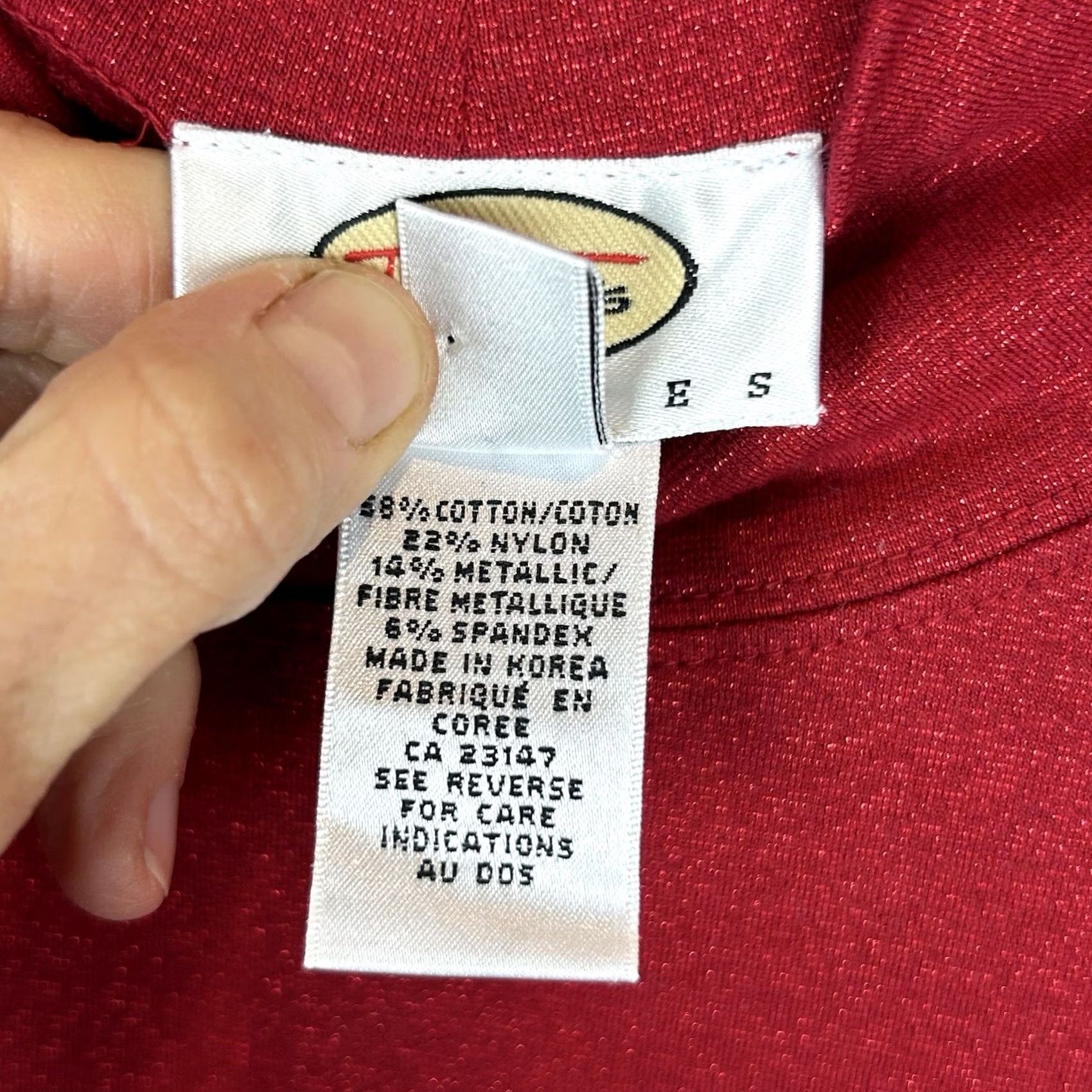 Talbots Talbots Mock Neck Top Womens Large Petite Red Sparkle Christmas Winter Holiday Size L / US 10 / IT 46 - 6 Thumbnail