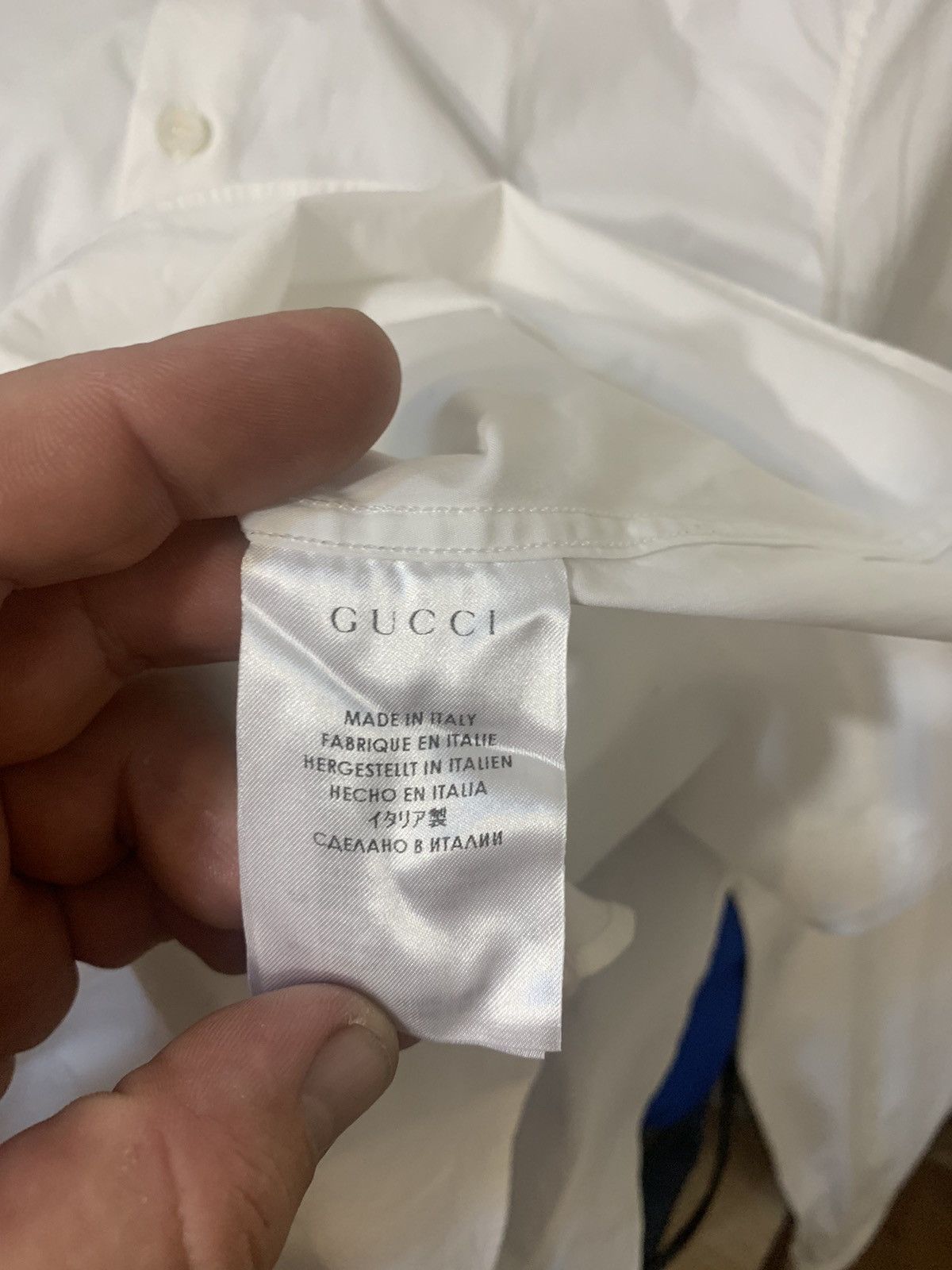 Gucci Gucci Men’s White Classic Slimfit Shirt Button Up Size S Size US S / EU 44-46 / 1 - 9 Thumbnail