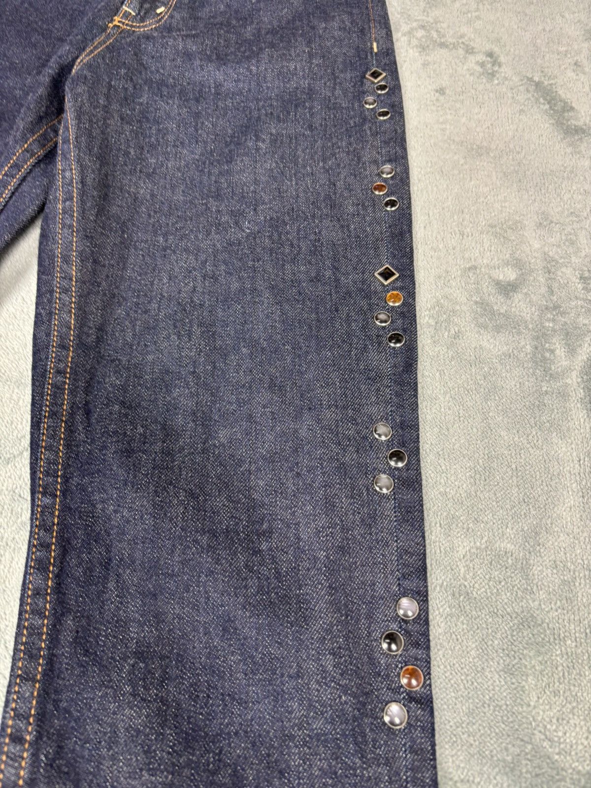 Le Grande Bleu (L.G.B.) Serge de bleu Stud Denim. S0307 Size 26" / US 2 / IT 38 - 4 Thumbnail