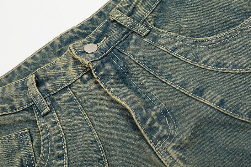 Vintage American retro low-rise straight-leg curved jeans Size US 32 / EU 48 - 3 Thumbnail
