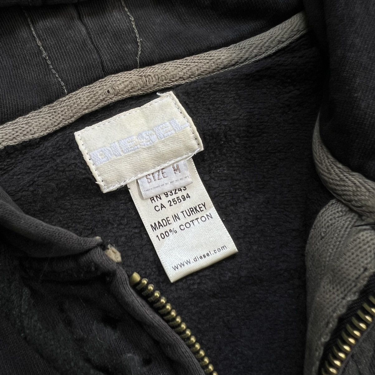 Diesel 2000’s Diesel Vkei Style Distressed Zip Hoodie Size US M / EU 48-50 / 2 - 11 Thumbnail