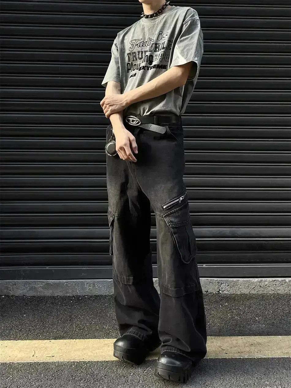 Japanese Brand Big pocket workwear hip-hop jeans Size US 32 / EU 48 - 6 Thumbnail