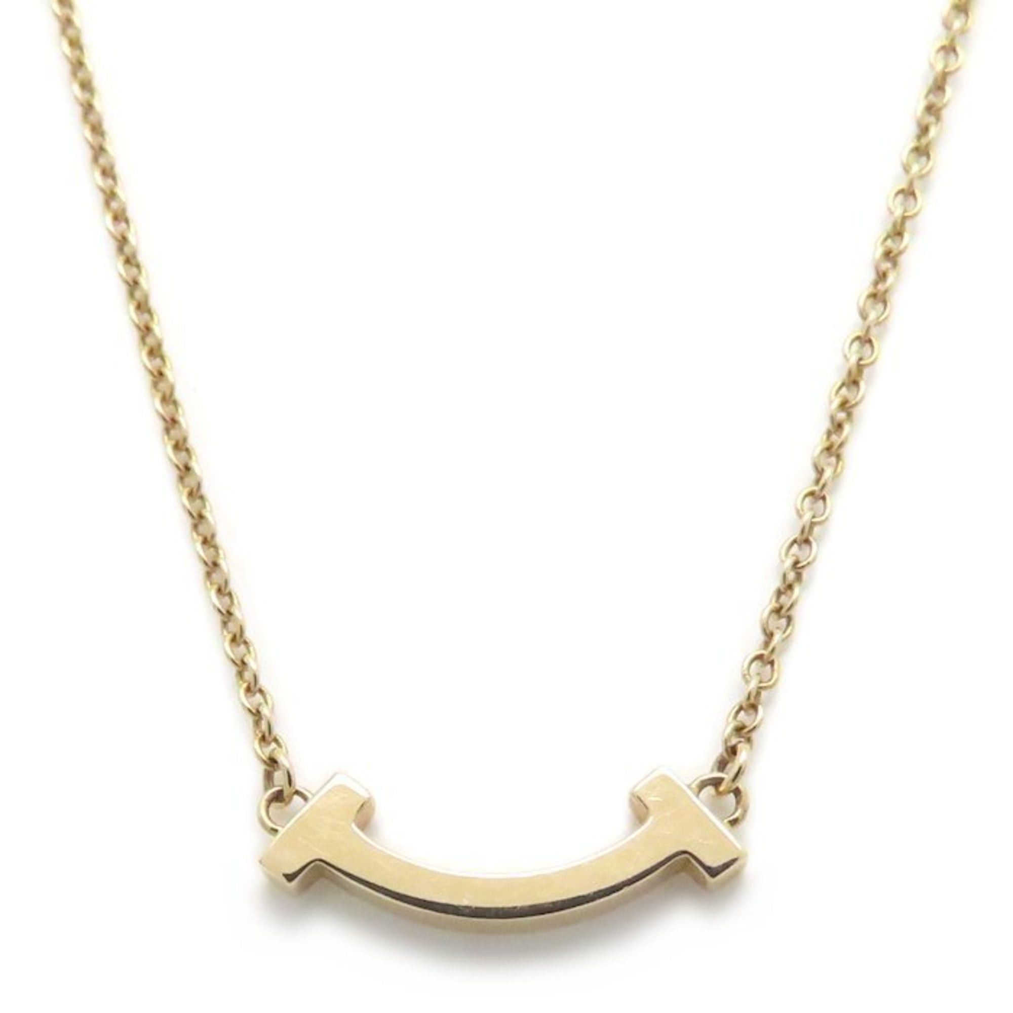 TIFFANY & Co. Tiffany T Smile Necklace Mini 18KRG Women's 295003