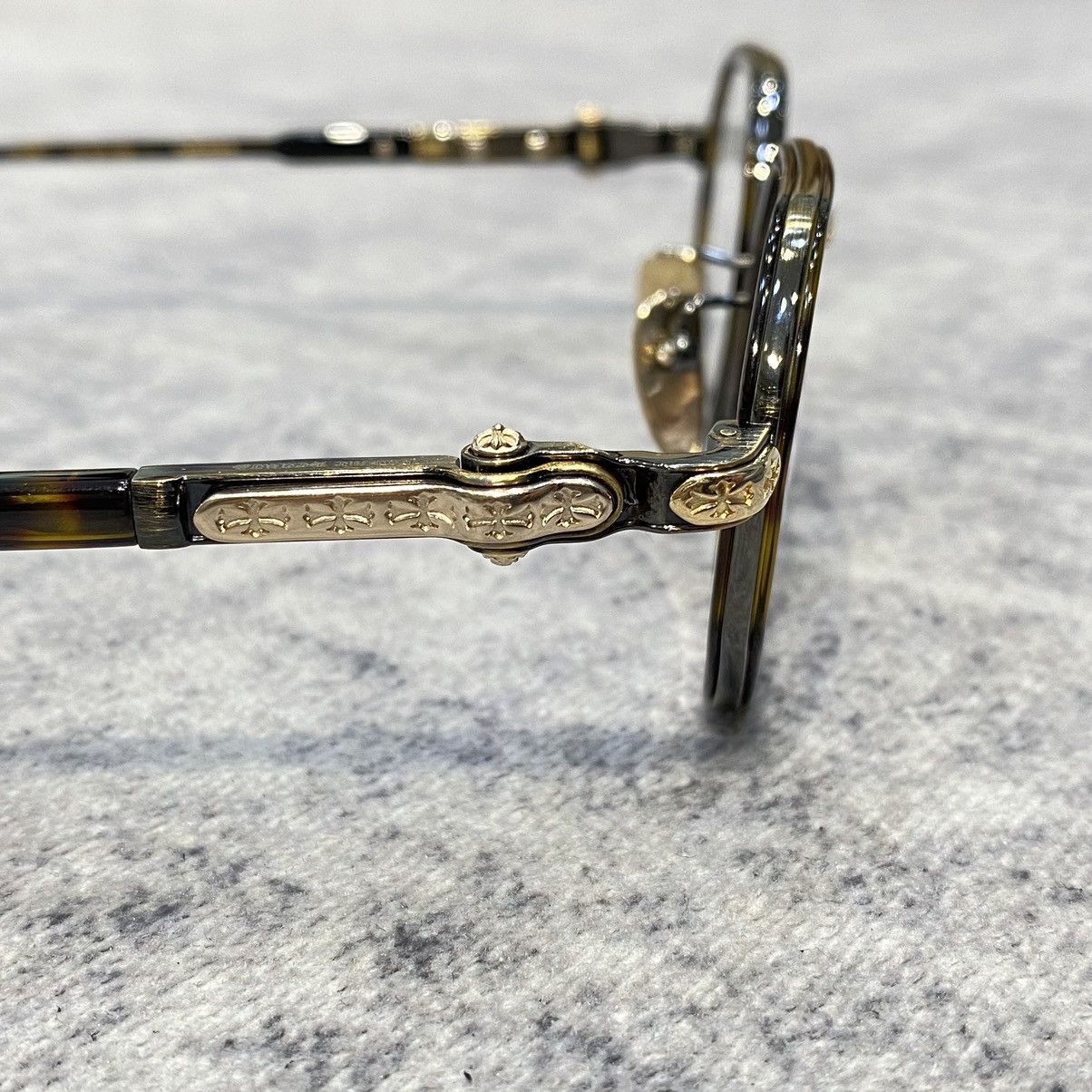 Chrome Hearts CHROME HEARTS TATTERS Dark Tortoise/Antique Gold Size ONE SIZE - 3 Thumbnail