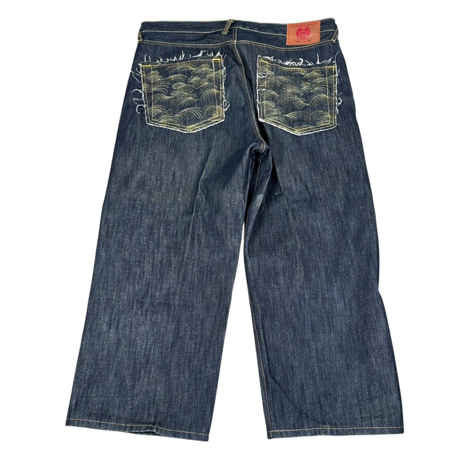 RMC Jeans Vintage Red Monkey RMC Baggy Loose Jeans Men’s 40 Blue Y2K Size US 40 / EU 56 - 2 Thumbnail