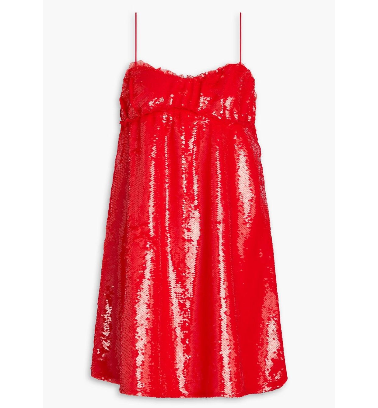 Ganni GANNI Sequined Sleeveless Minidress in Red Size XS / US 0-2 / IT 36-38 - 3 Thumbnail