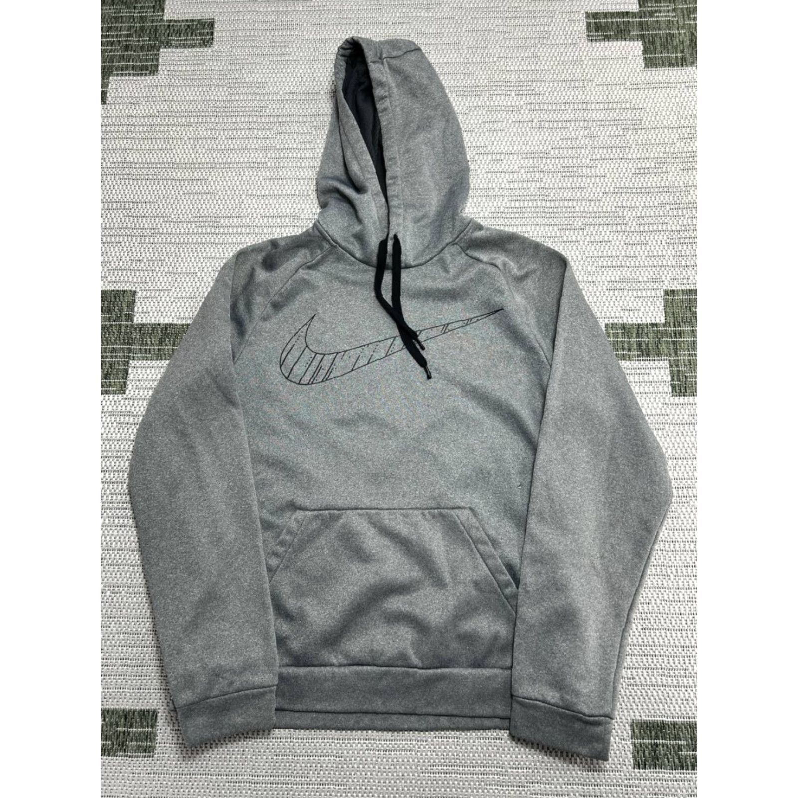 Nike Nike Hoodie Mens Medium Gray Dri Fit Heathered Fleece Lined Swoosh Logo Training Size US M / EU 48-50 / 2 - 2 Thumbnail