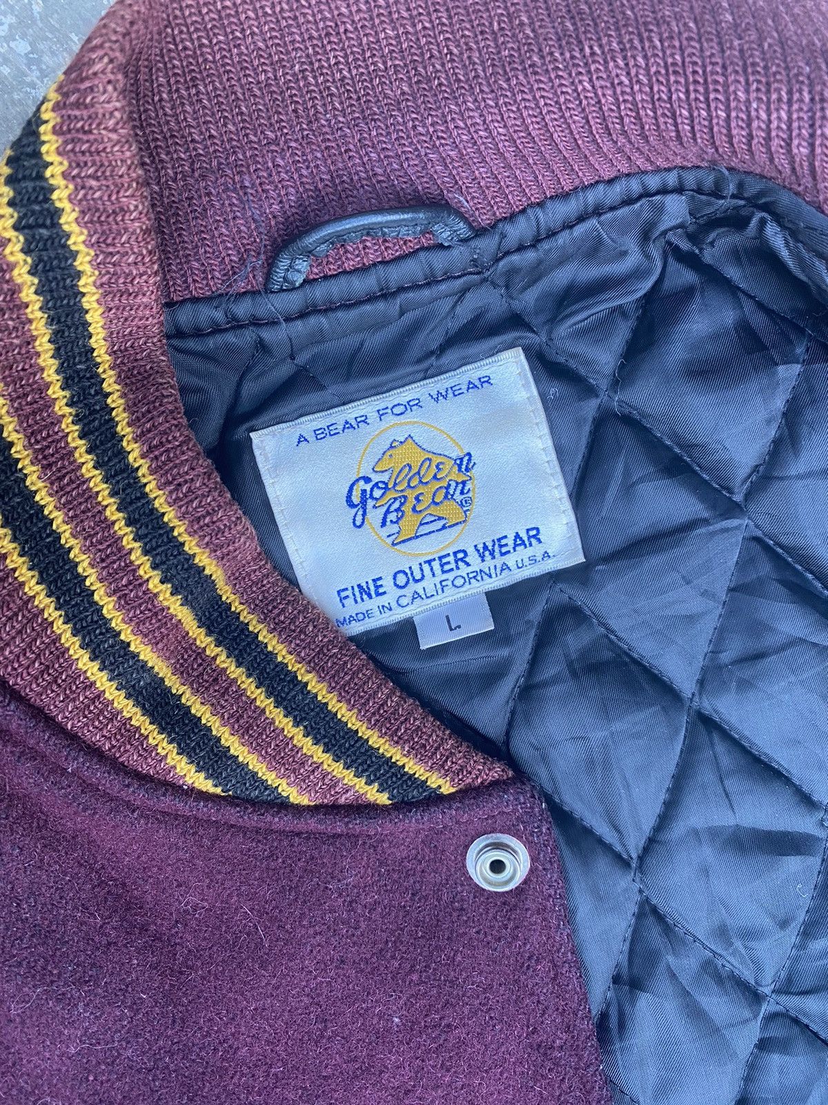 Golden Bear AW Distressed Golden Bear Sleeve Leather Varsity Size US L / EU 52-54 / 3 - 10 Thumbnail