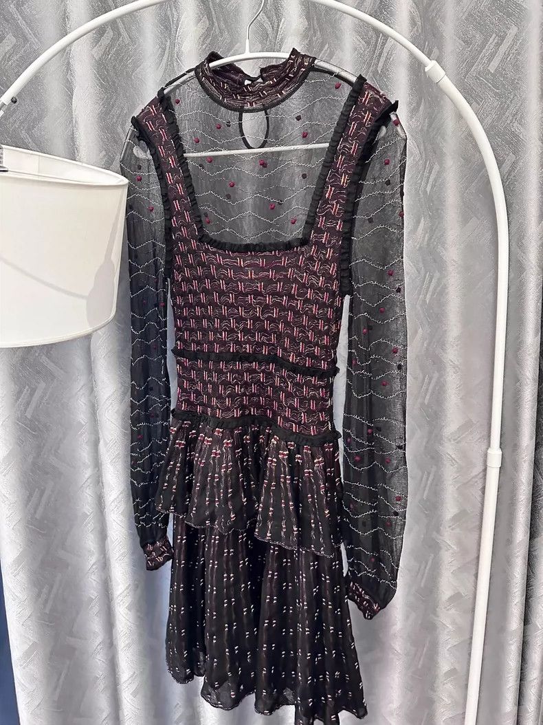 Alexander McQueen Alexander McQUEEN Golden thread see through dress 2505-Next Size M / US 6-8 / IT 42-44 - 9 Thumbnail