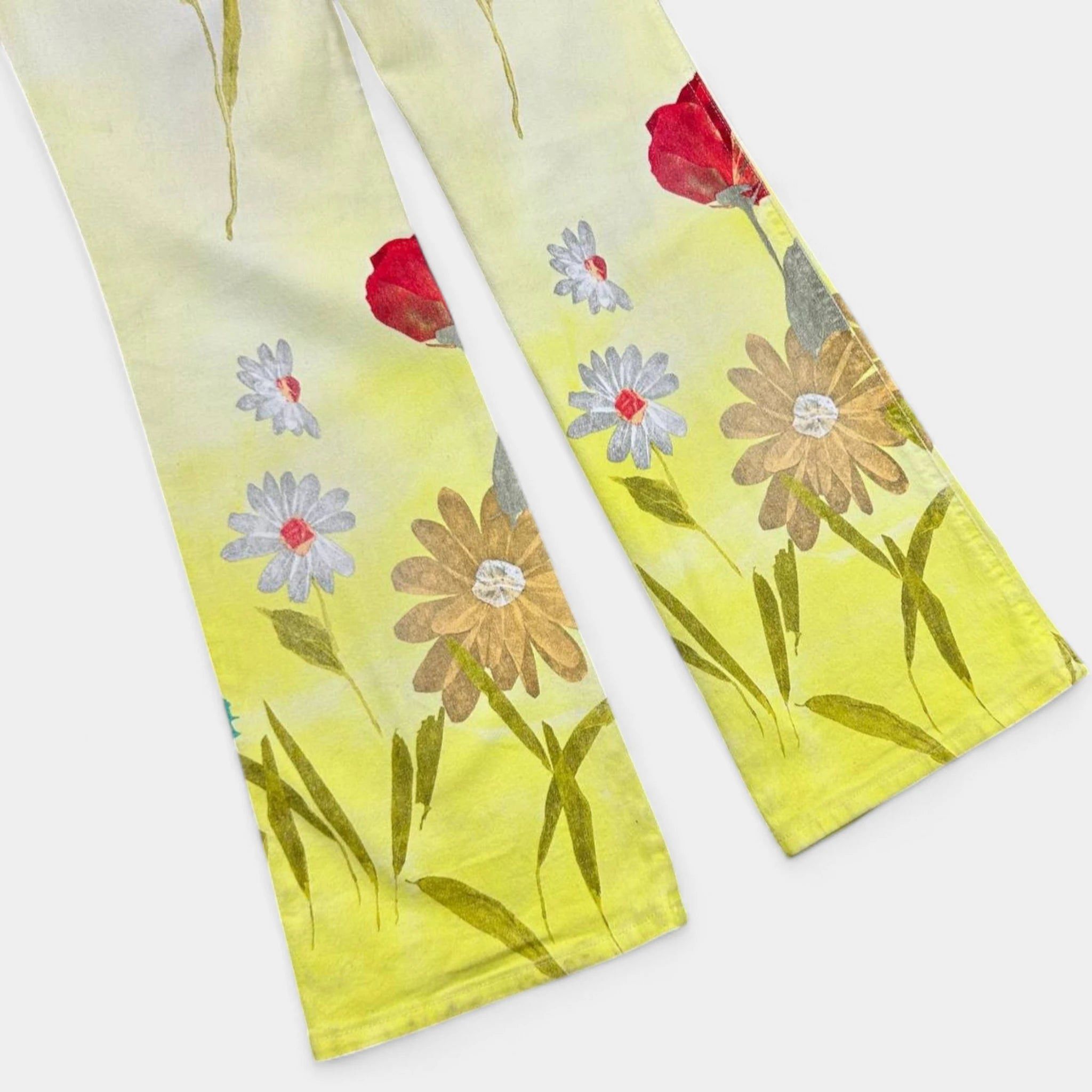 Other 2000's Cavalli Jeans Floral Flared Pants Size S / US 4 / IT 40 - 6 Thumbnail