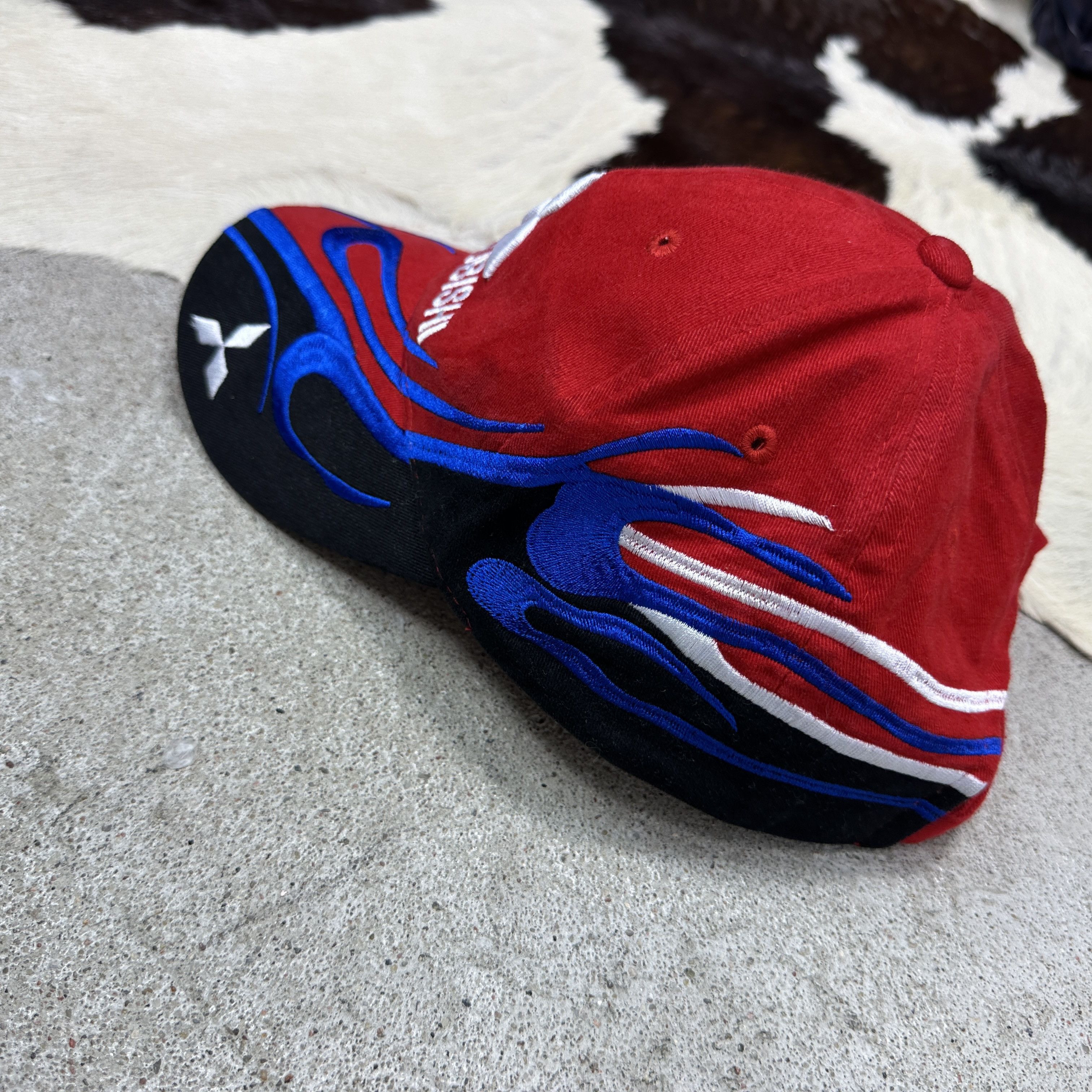 Vintage Vintage Sportswear Moto Mitsubishi Racing Hat Y2K Size ONE SIZE - 5 Thumbnail