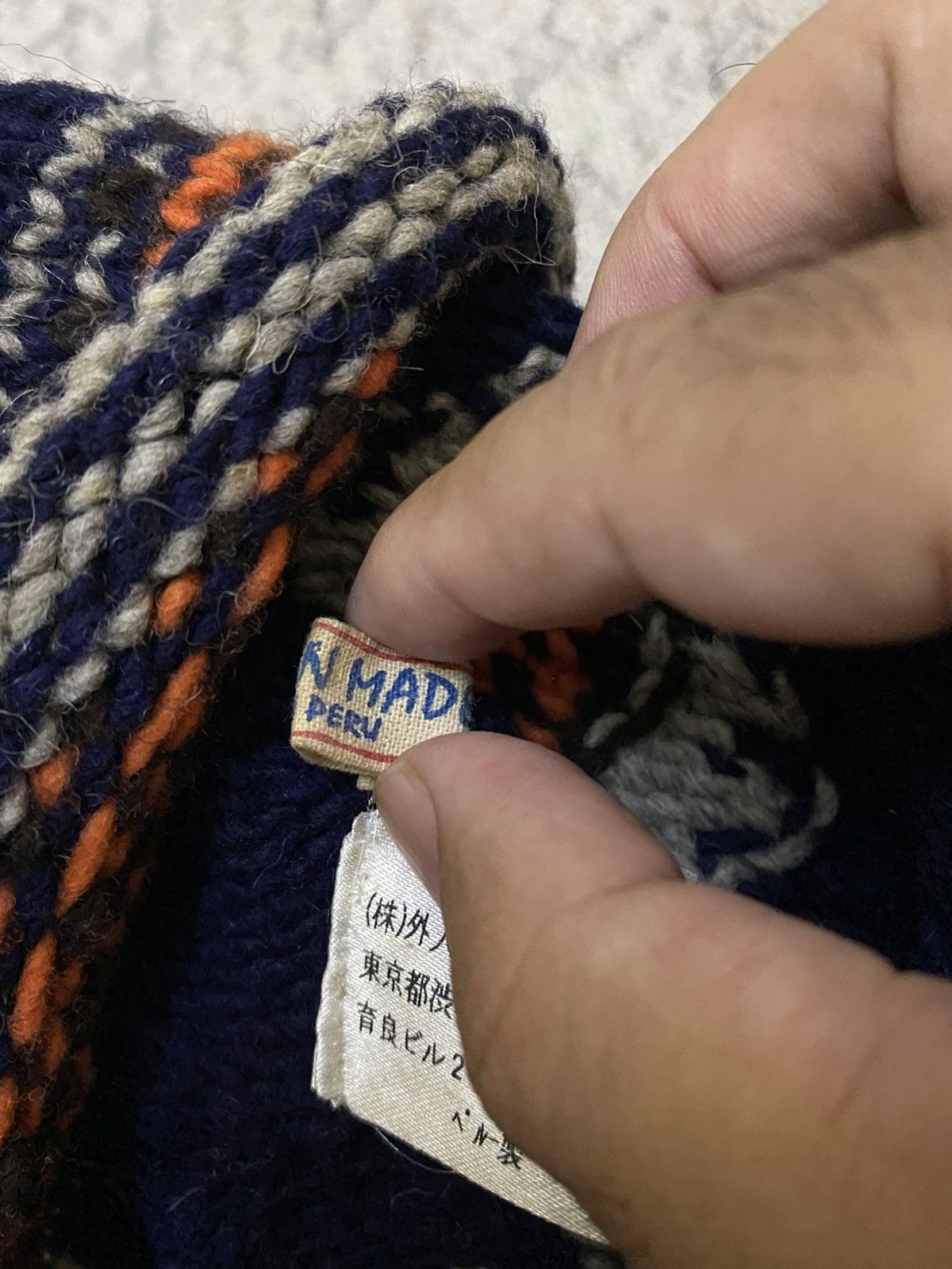 Aztech Mountain × Japanese Brand × Native GAIJIN MADE AZTEC ORTEGA KNIT BEANIE HAT MADE IN PERU Size ONE SIZE - 6 Thumbnail
