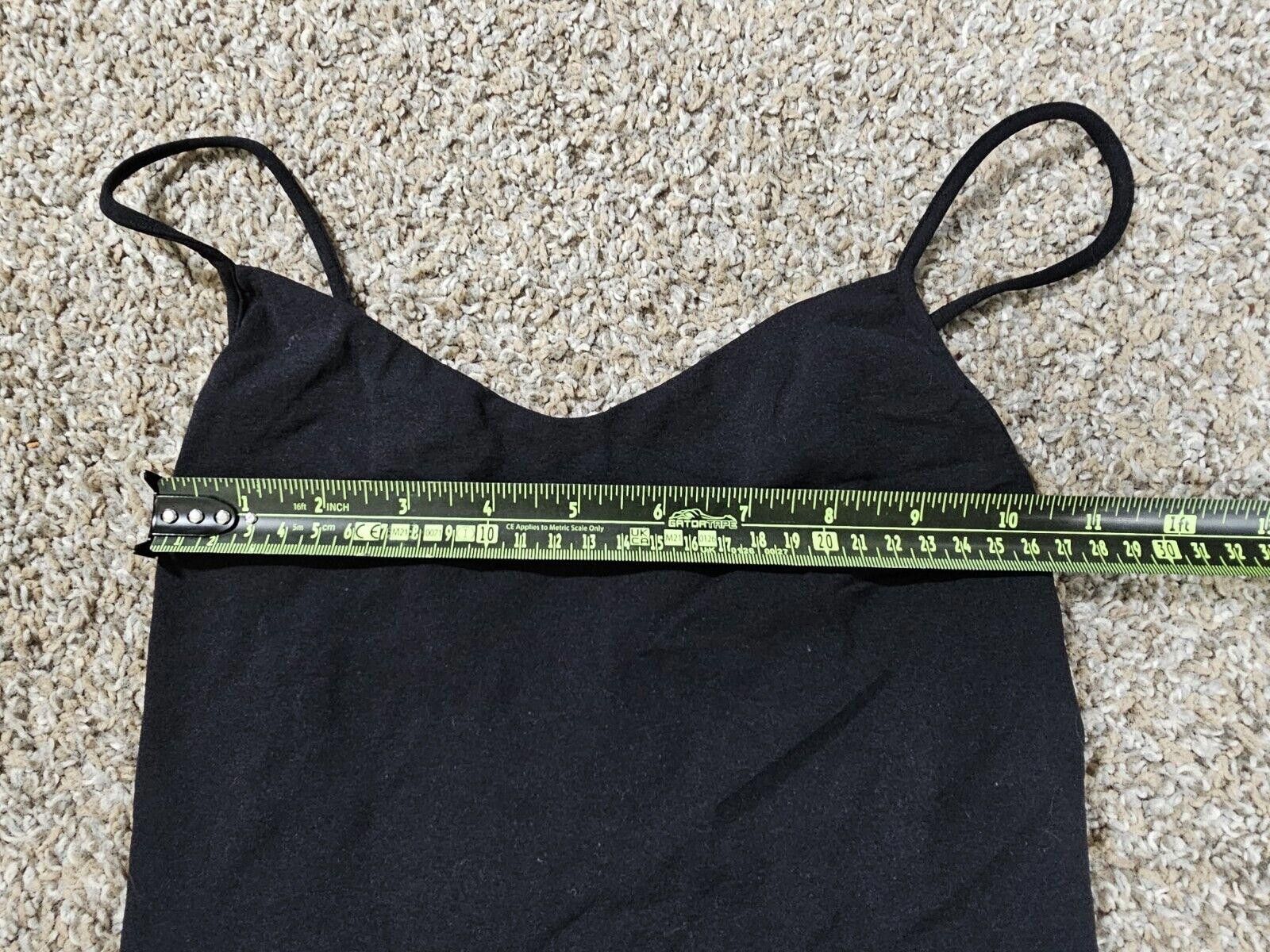Theory Theory Black Spaghetti Strap Deep V-Neck Camisole Crop Top Size XS / US 0-2 / IT 36-38 - 6 Thumbnail