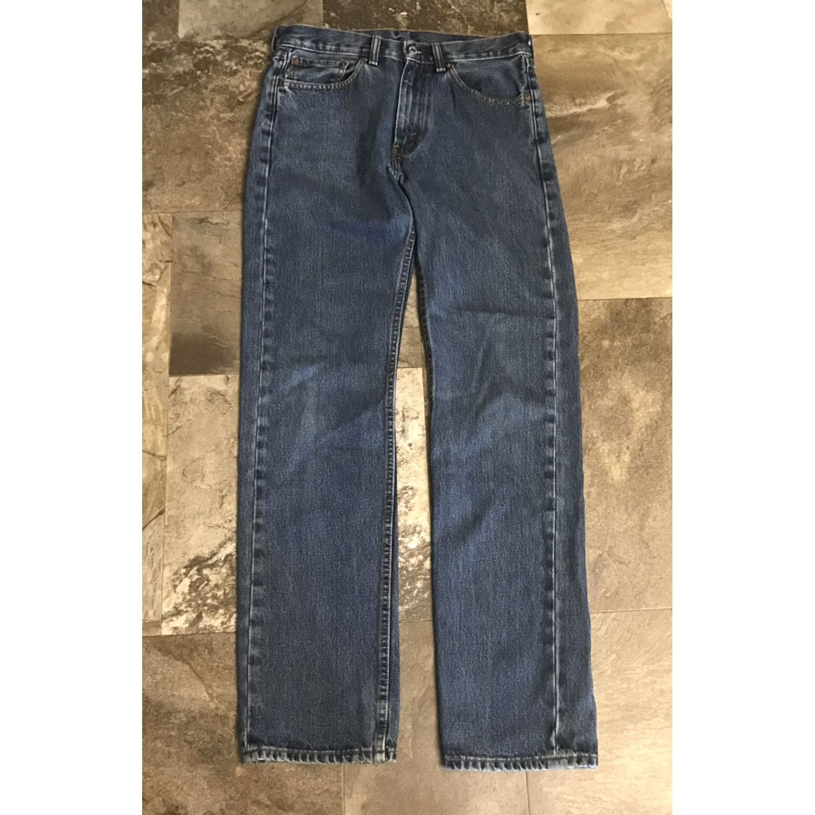 Levi's VINTAGE Levi's 505 Denim Jeans Sz 31 x 34 Blue Straight Men's Jeans 505 USA Size US 31 - 3 Thumbnail