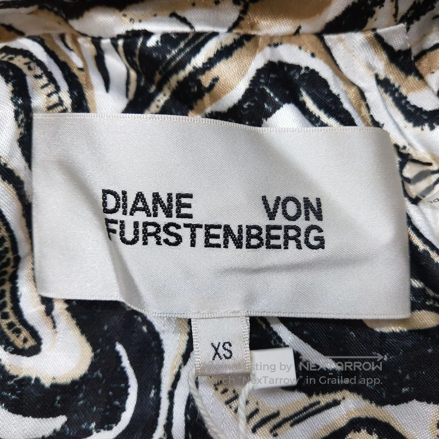 Vintage DVF Marbled Print Belted Dress XS. Size US XS / EU 42 / 0 - 2 Thumbnail