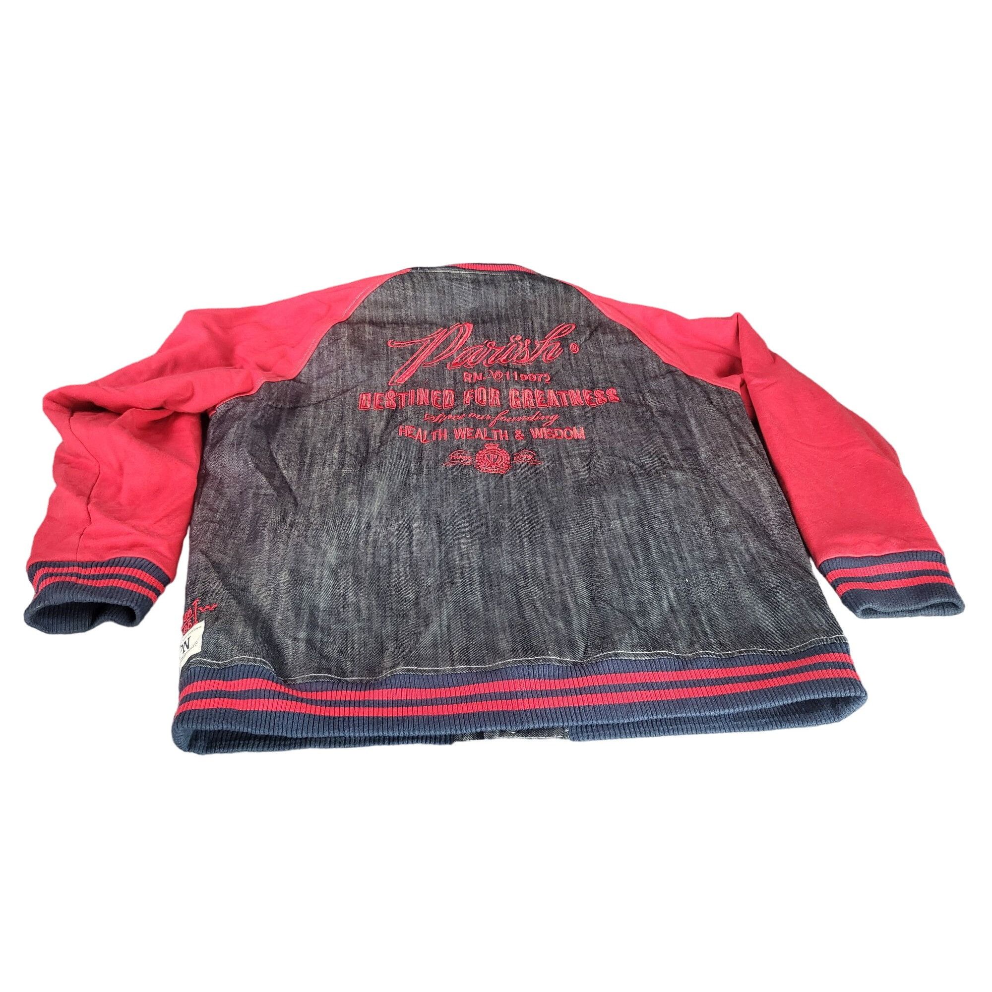 Parish Nation Parish Nation Varsity Jacket Men Sz 4XL Button Up Gray Red E Size US XXL / EU 58 / 5 - 8 Thumbnail