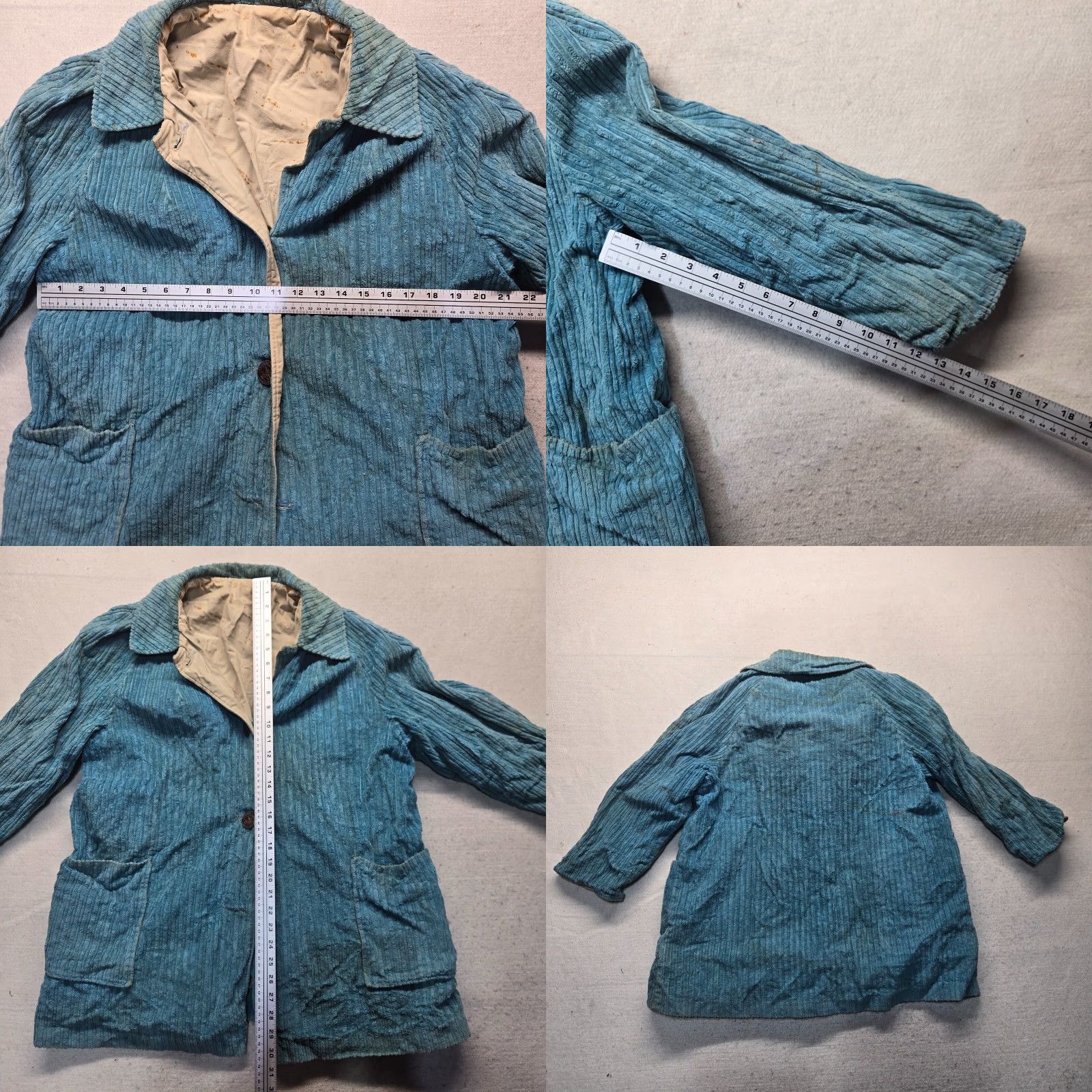 Vintage VINTAGE Jacket Blue L Women Pleated Velvet Buttoned Coat/Shirt? (But must use only original words) Size L / US 10 / IT 46 - 8 Thumbnail