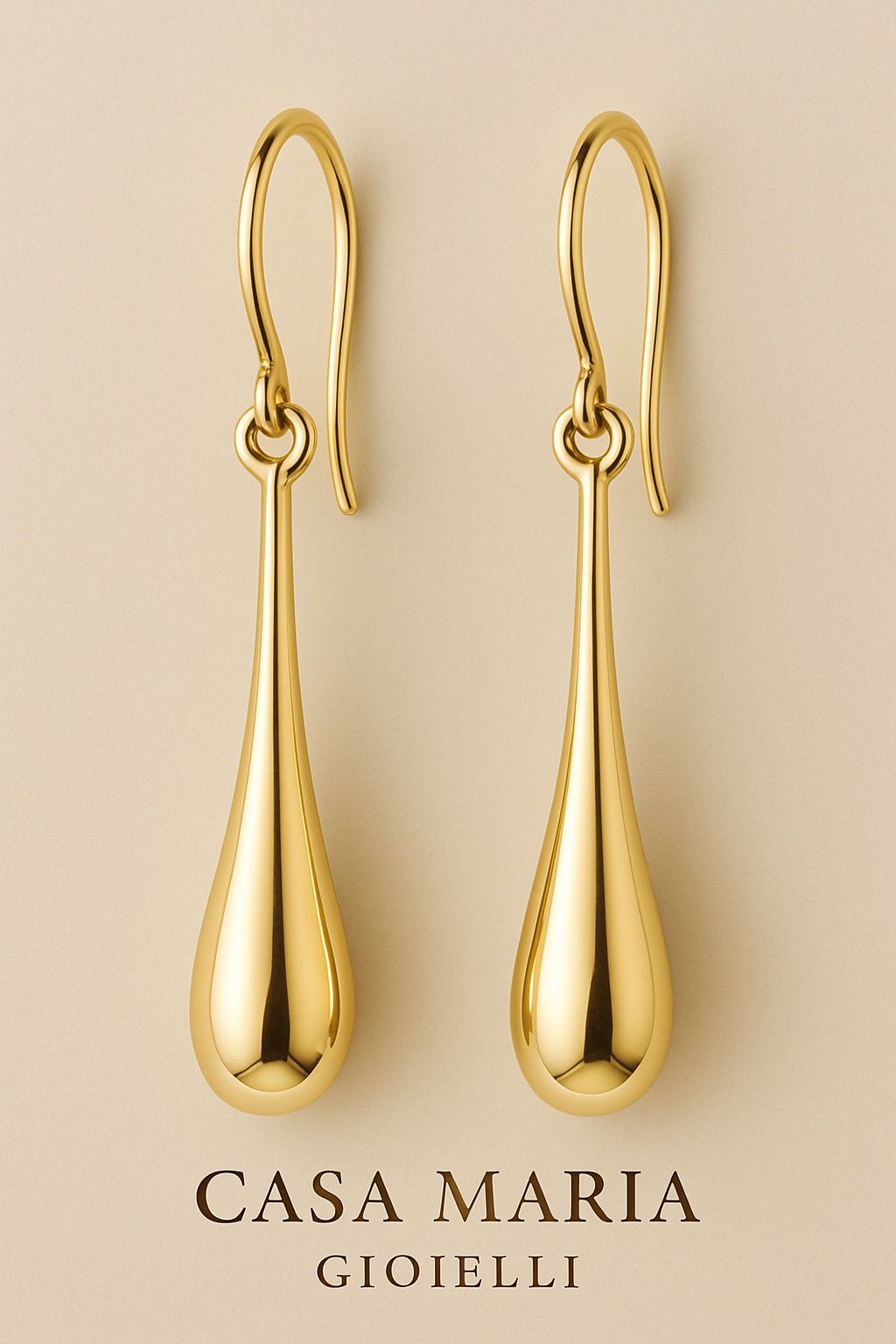 Aurora Teardrop Earrings – 14K Solid Gold